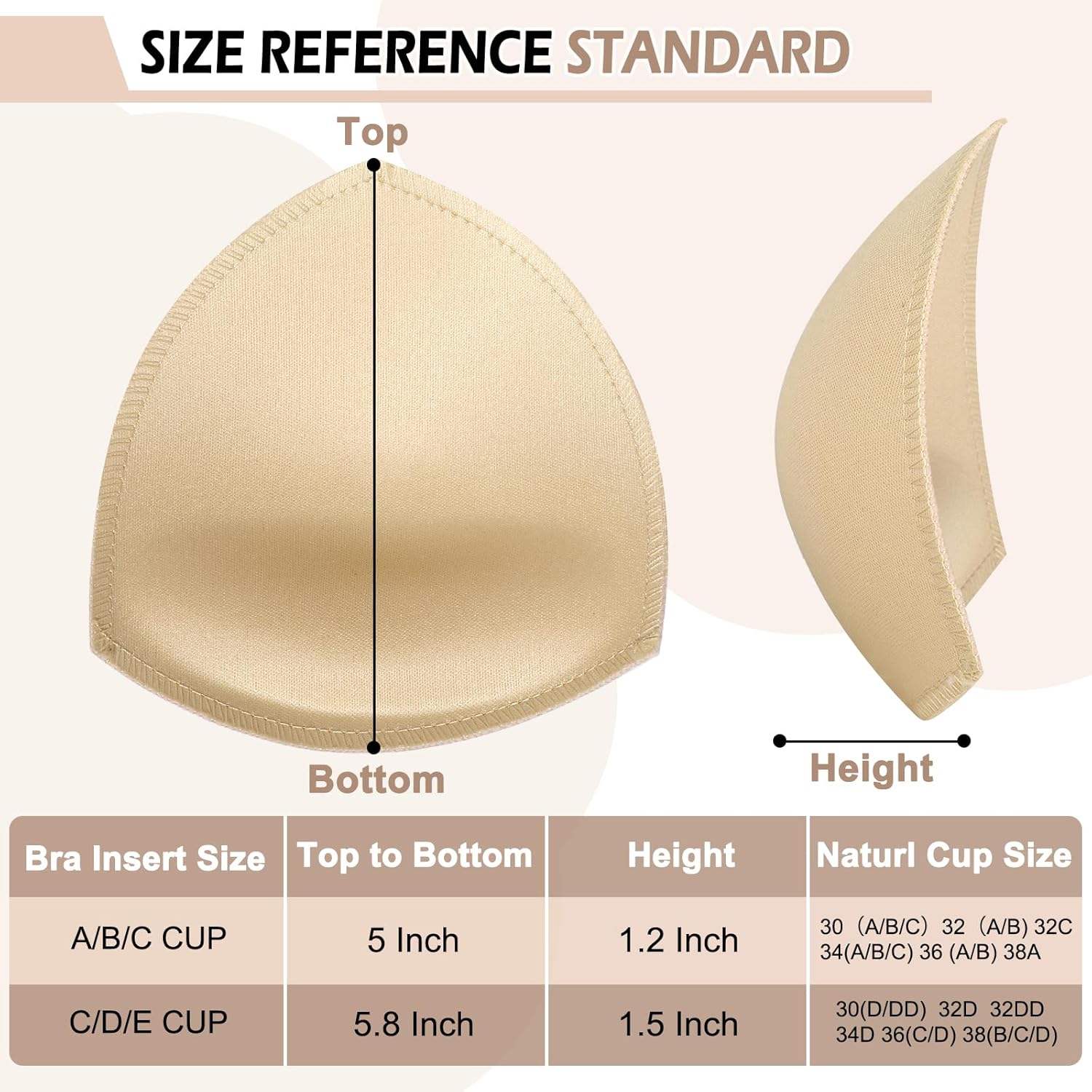 6 Pairs Bra Pads Inserts Push up, Breathable Breast Enhancers Inserts for Sport Bra, Dresses and Swimsuits Bikini - Image 7