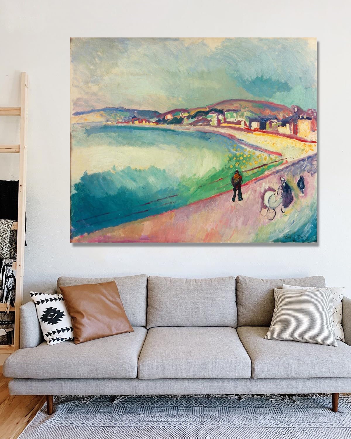 NHLDZYH Raoul Dufy (piękna sceneria 7), plakat podróżny w stylu vintage, sztuka impresjonistyczna, obraz ścienny na płótnie do dekoracji domu, 30 x 36 cm, tylko płótno