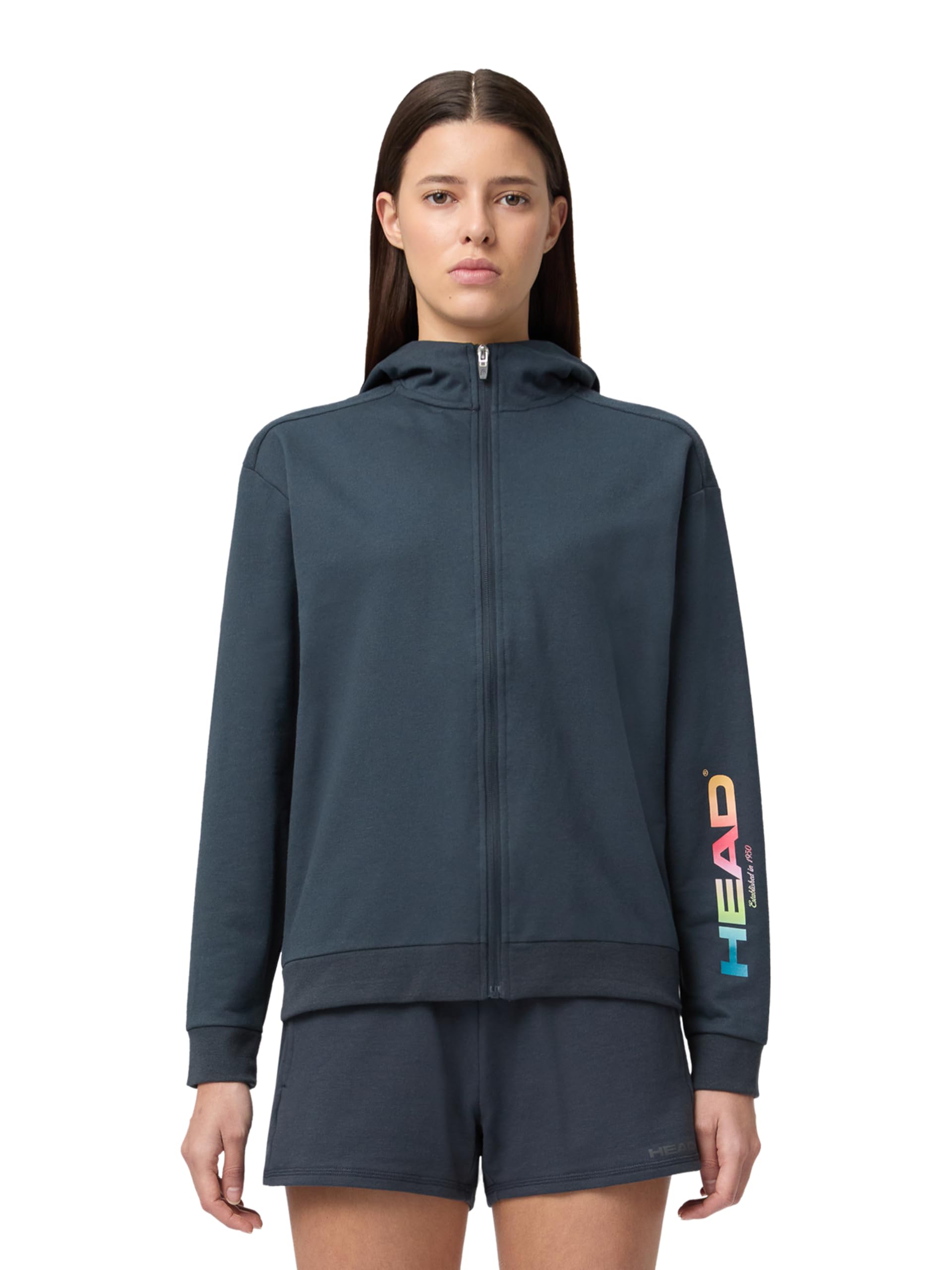 HEAD Rally FZ Sweat à capuche pour femme Bleu marine