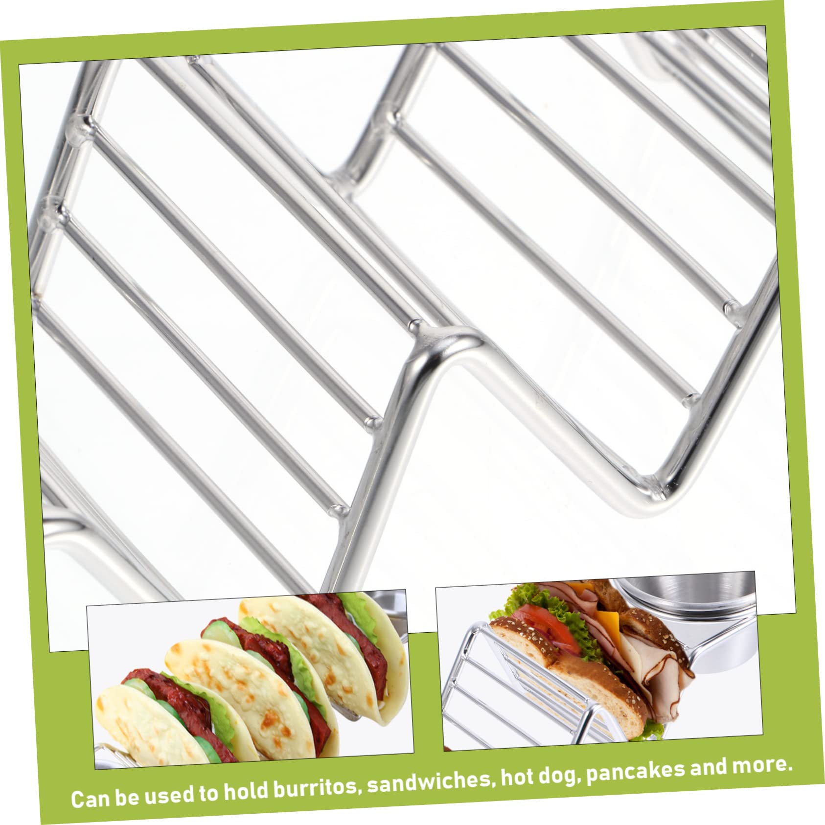 TIDTALEO 1Pc Stainless Steel Taco Rack Taco Display Stand for Tacos Taco Storage Holder for Serving Tacos