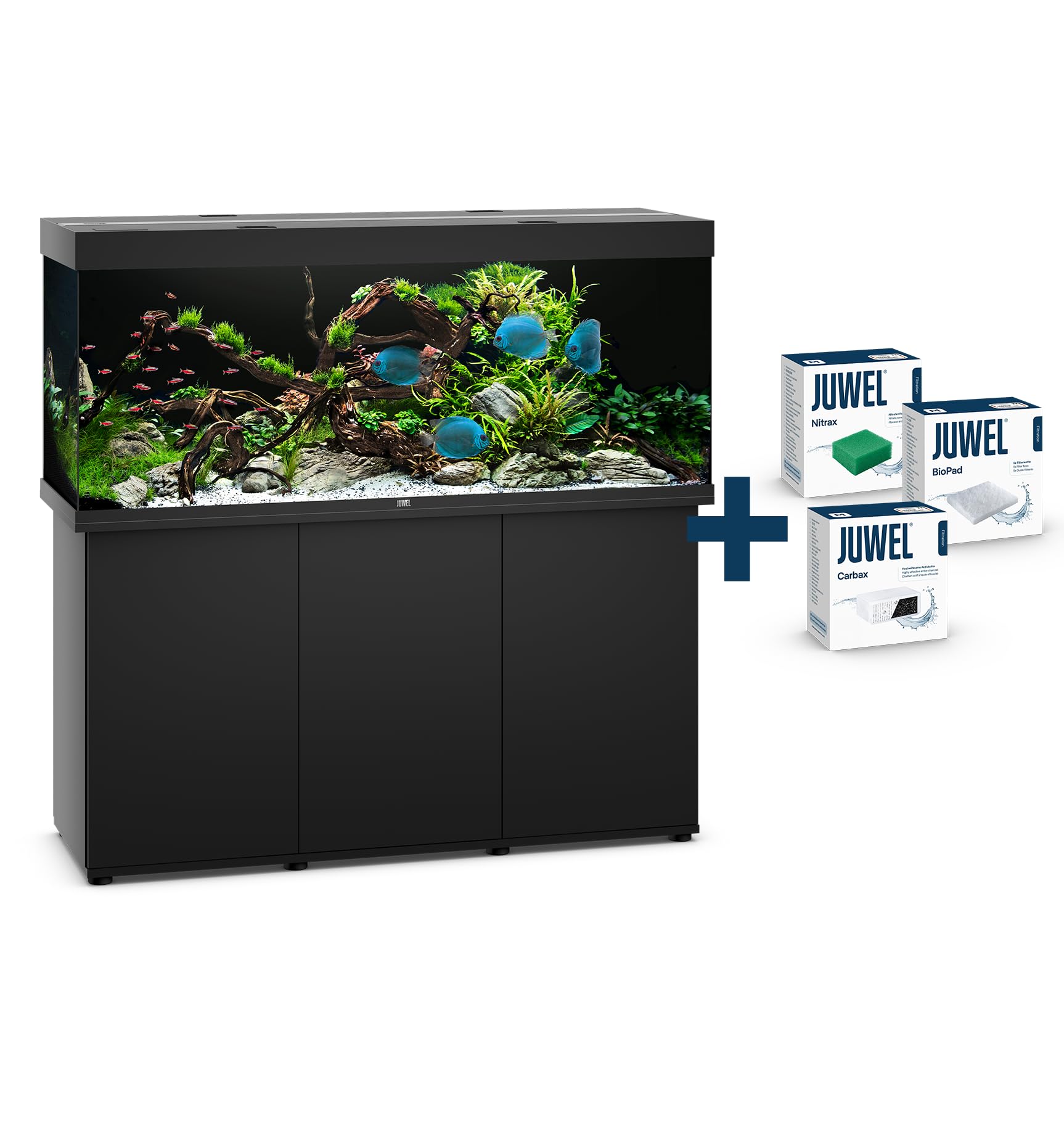 JUWEL Aquarium Rio 450 Kombination schwarz Premium-Bundle