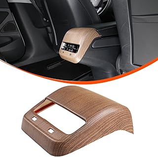Rear Air Condition Vent Cover Trim Anti Kick Cover Protector Compatible with Tesla Model 3/Model Y 2017-2021, Back A/C Vent Trim, Rear Center Console Air Vent Trim Cover (Pear Wood Grain)