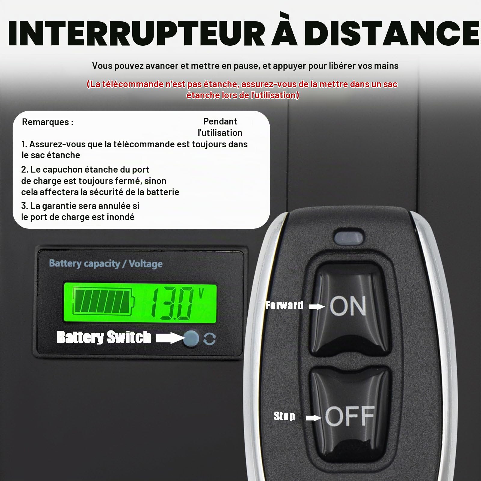 Propulseur Sous-Marin pour Paddle Et Sup - Moteur à Balais 216W/288W, Système De Propulsion Électrique pour Surf/Pêche, Moteur Portable pour Sports Nautiques avec Housse De Batterie,288W
