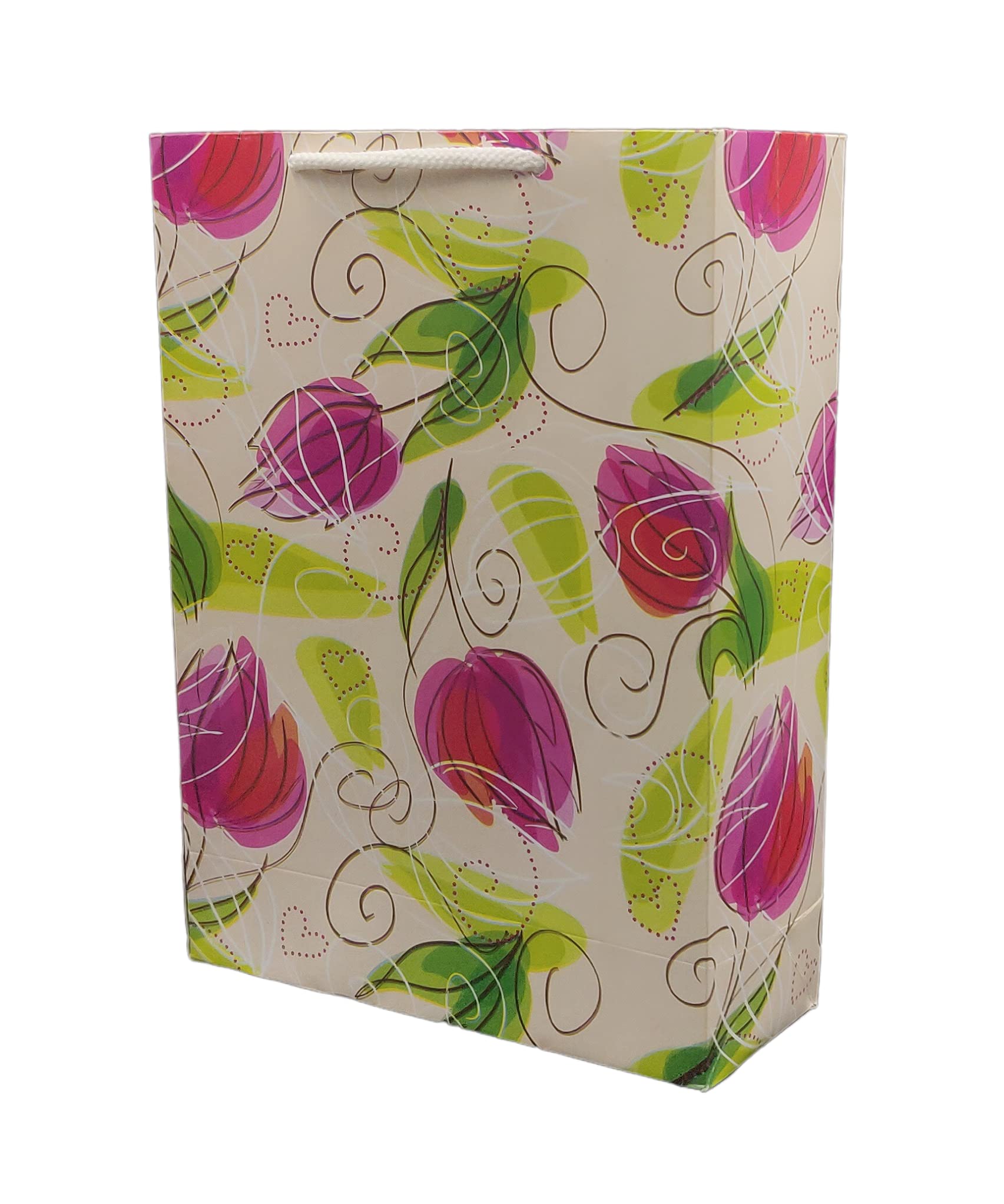 Arrow Paper Rose Buds Design Gift Bags for Gifting, Weddings, Birthday,Holiday Presents(28 cm x 20 cm x 7.5 cm,Pack of 10) (B07DHJGH4S) Amazon Price History, Amazon Price Tracker