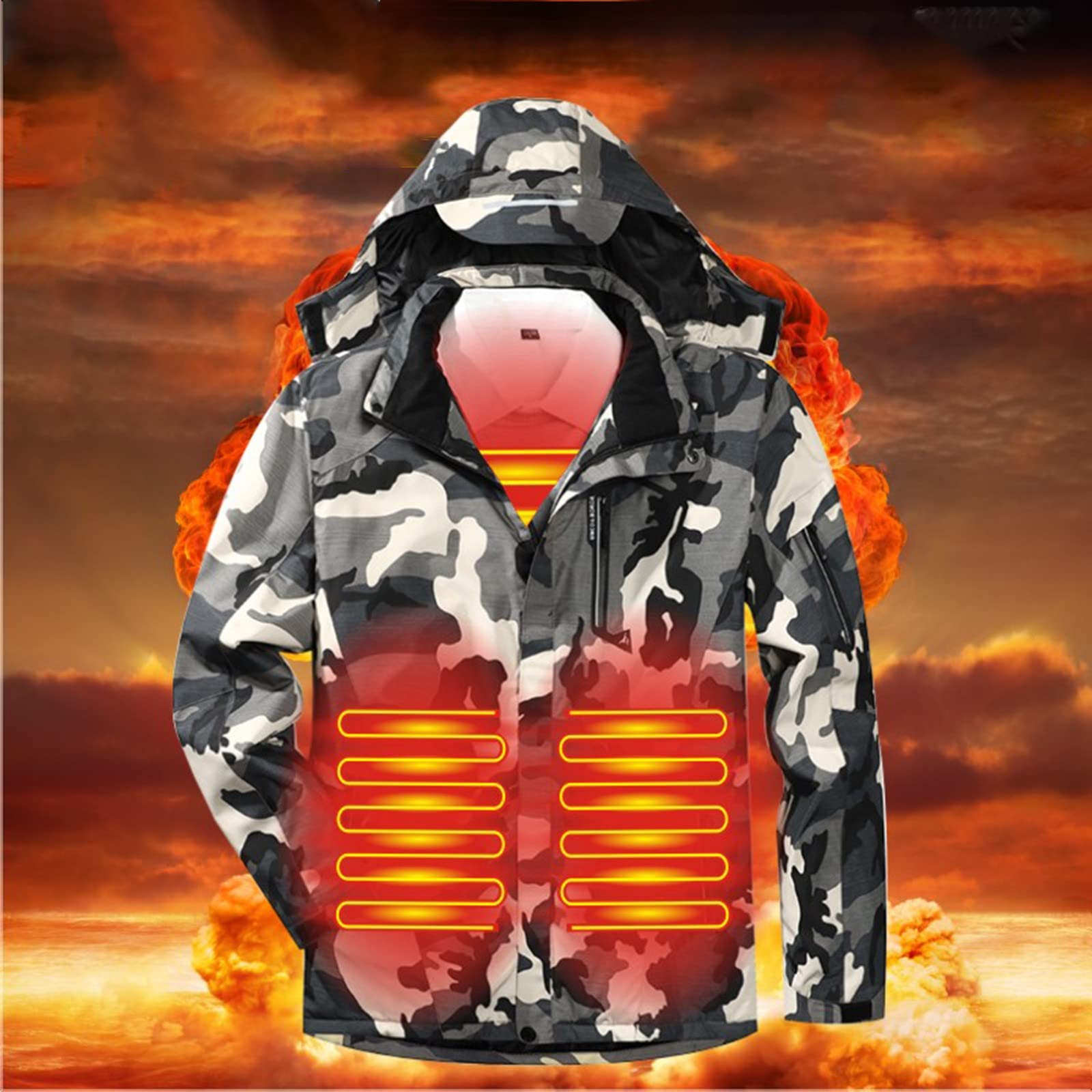 Winterjacke Herren Wasserdicht Warm Gefüttert Regenjacke Skijacke Winddicht Große Größen Übergangsjacke Sport Fahrrad Windjacke Outdoorjacke Outdoor Camping Parka Jacke Mantel Fleecejacke