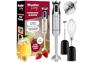 Mueller Immersion Blender Handheld - 8 Speed Immersion Hand Blender