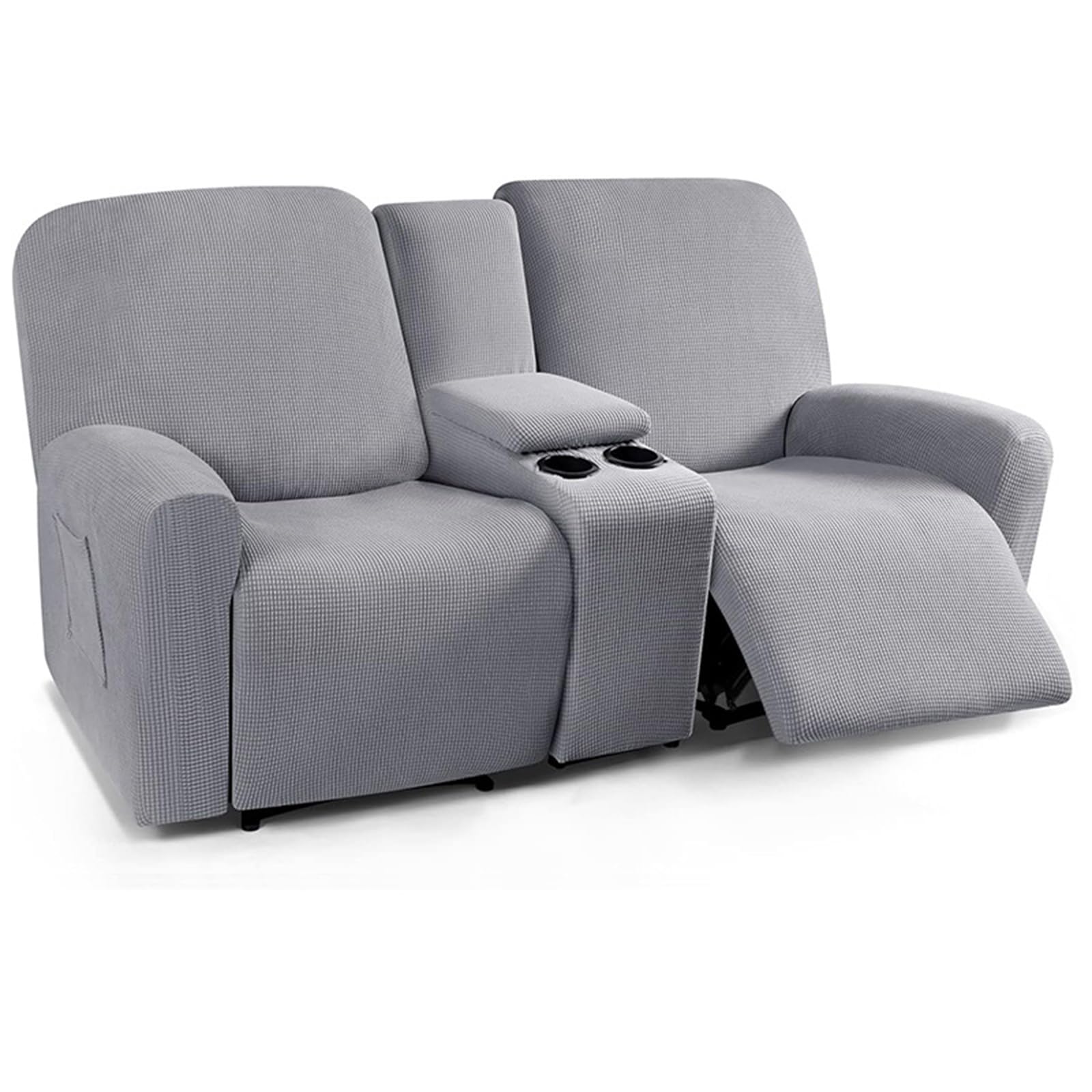 Funda de sillón relax que elimina el desgaste de mascotas con tejido polar gris