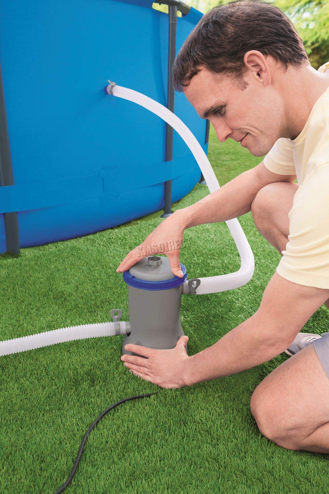 Bestway Pompa filtrante Flowclear elettrica fuori terra della piscina 530 galloni all'ora BW58148 nuovo
