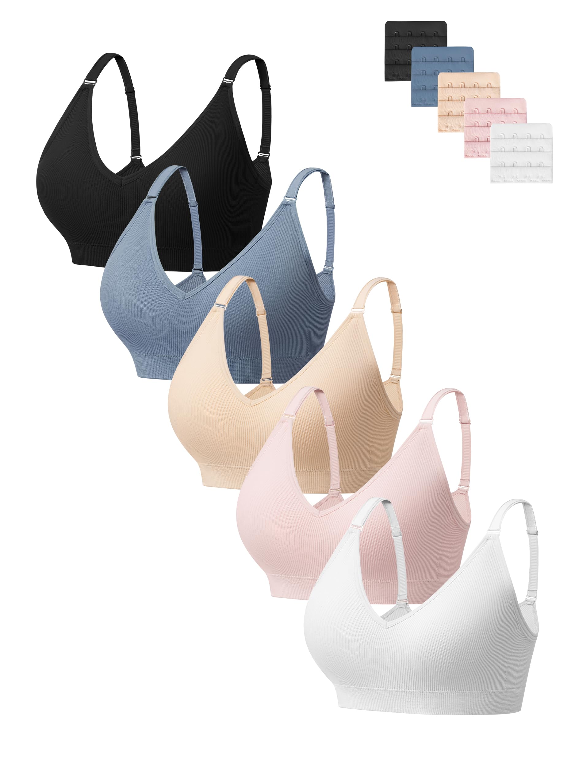 HBselect BH Damen ohne Bügel, weich gepolsterter Bustier Damen Baumwolle | Sport BH mit weicher Unterstützung, BH ohne Bügel Set, Bustier Damen große Brüste, bequemer Vollschalen-BHs, T-Shirt Soft Bra