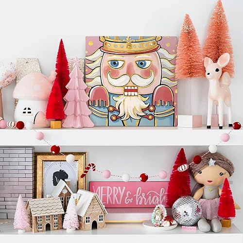 Miniatura 9 de Mtrgdn Letrero de madera con texto en inglés "Merry Christmas", caja de madera con diseño de muñeco de nieve de invierno, decoración de Navidad,