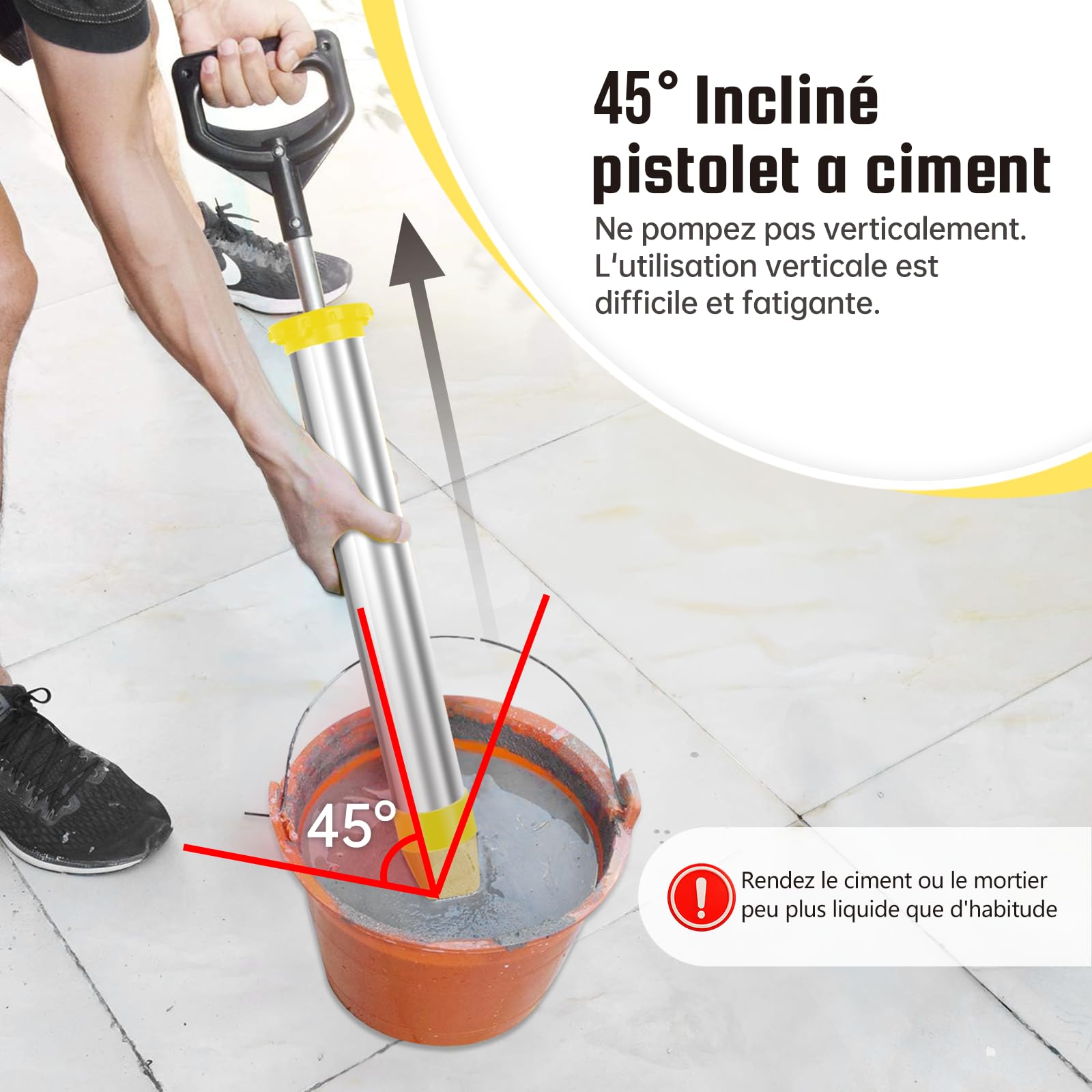 Jointoyeuse 5 en 1 - Pistolet Joint Est Fabriqué en Acier Inoxydable. Pistolet à Ciment Est Utilisé pour Combler Les Fissures. Pistolets à Calfeutrer Sont Fournis avec Une Paire de Gants.
