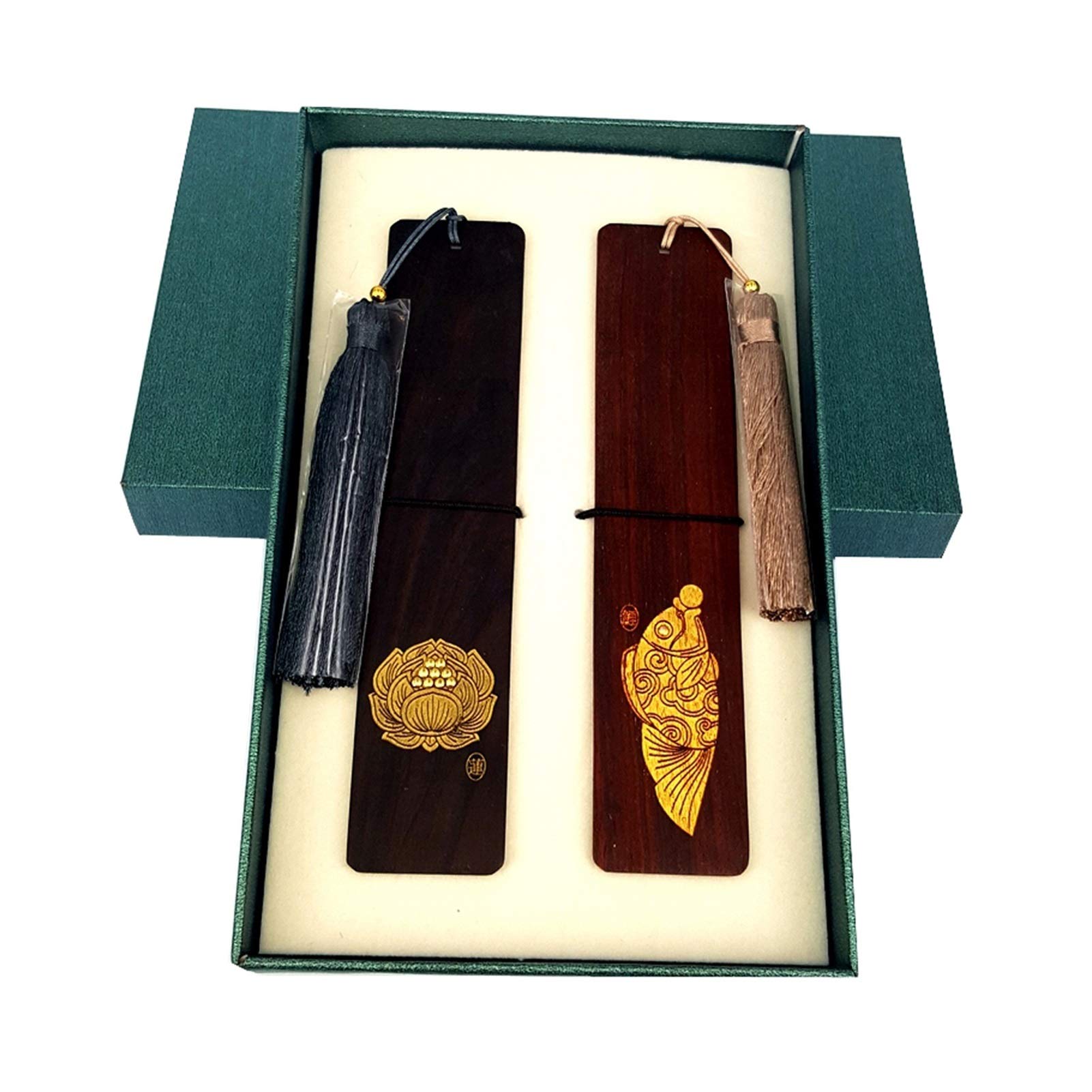 Marque pages Fait à la main en bois Bookmark cadeau Coffret, rouge classique Creative bois de santal Bookmark est un cadeau unique for les enseignants, les étudiants, les hommes et les femmes Signets
