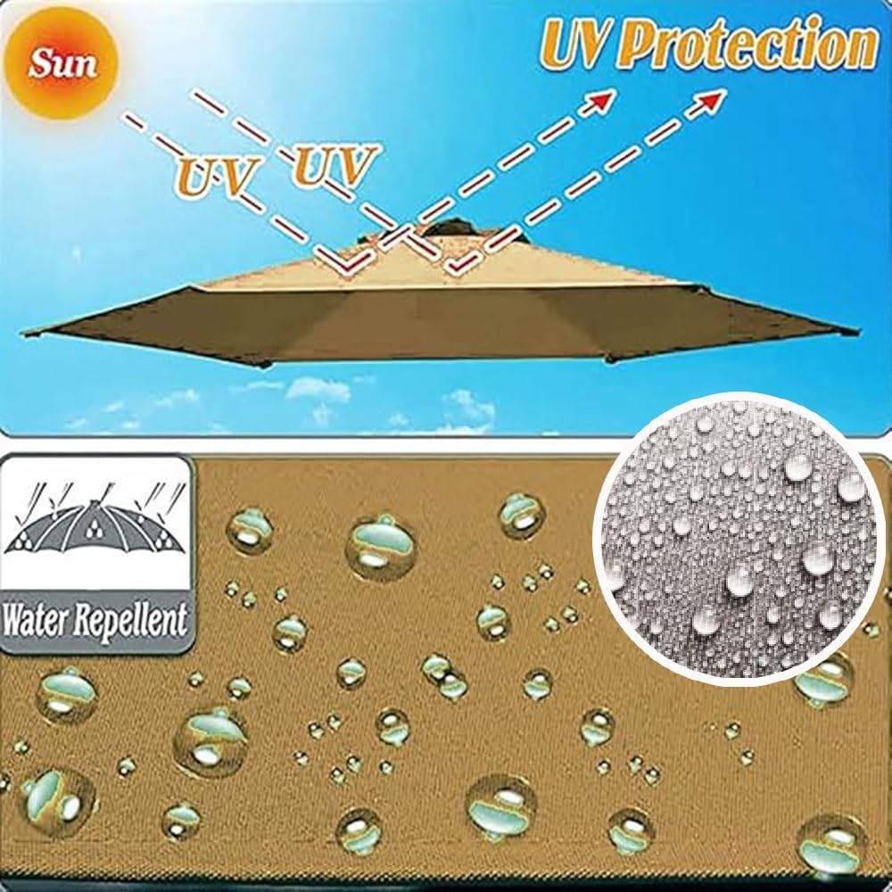 Patio Umbrella Replacement Canopy Cloth For 8Ribs, 9ft 10ft 11ft Market Umbrella Canopy Cover Umbrella Replacement Top For Garden Patio Cantilever Parasol