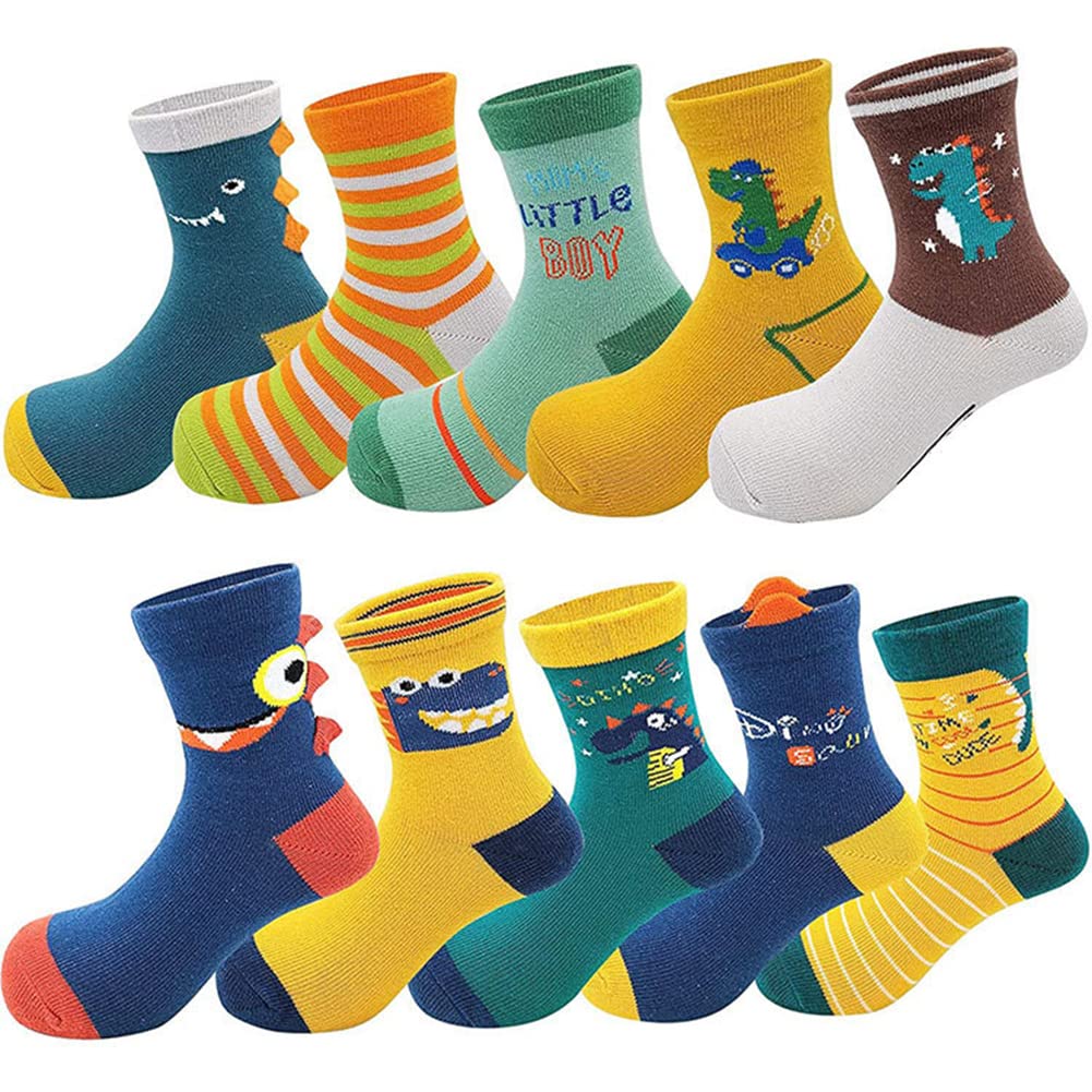 YANWANG 10 Pares de Calcetines para Niños Niñas Algodón Lindo 1-10 años
