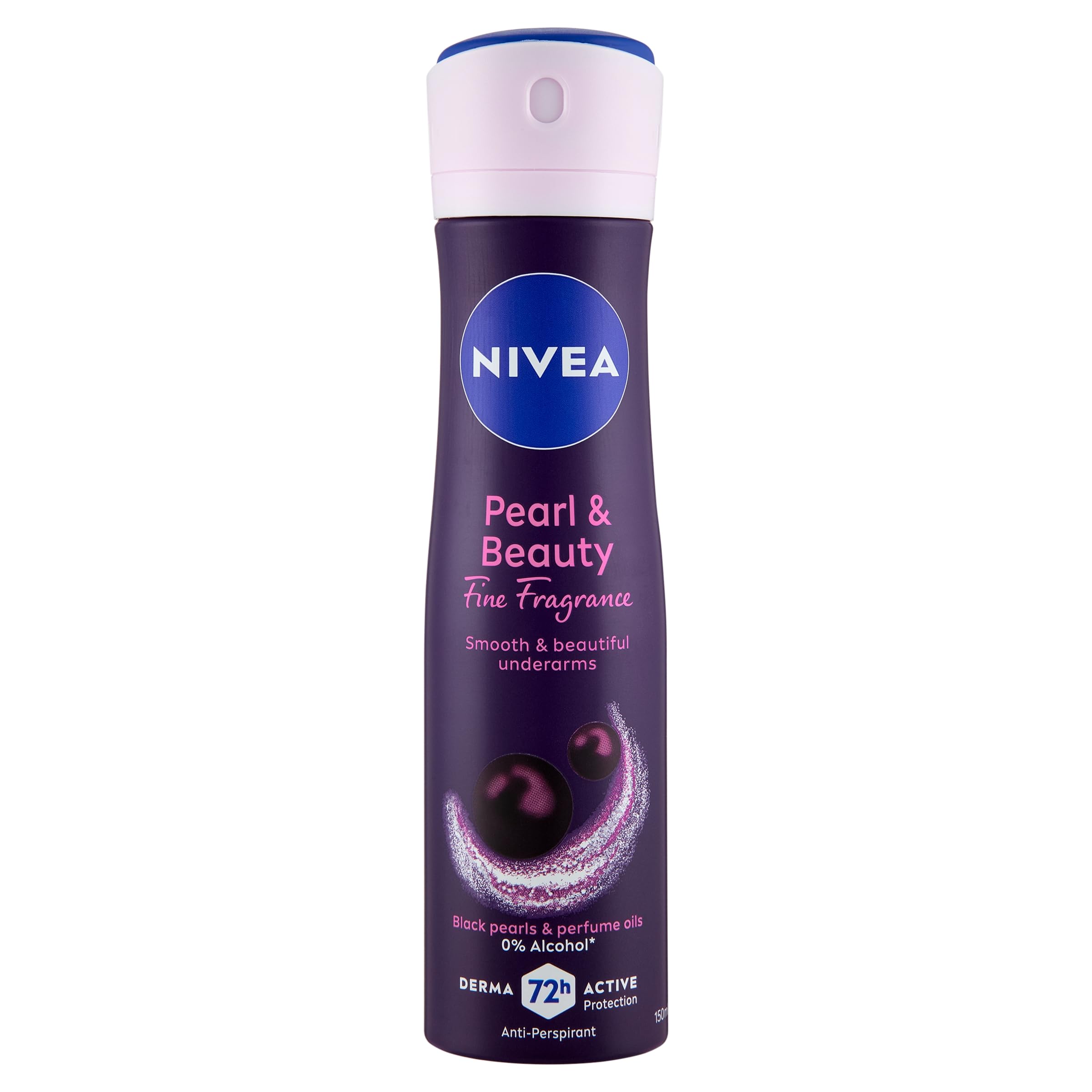 NIVEA Pearl & Beauty Fine Fragrance Deodorant Spray 150 ml, Anti-Transpirant Damen-Deodorant für 72h Schutz, Formel mit schwarzen Perlenextrakten und Duftölen für einen raffinierten Duft