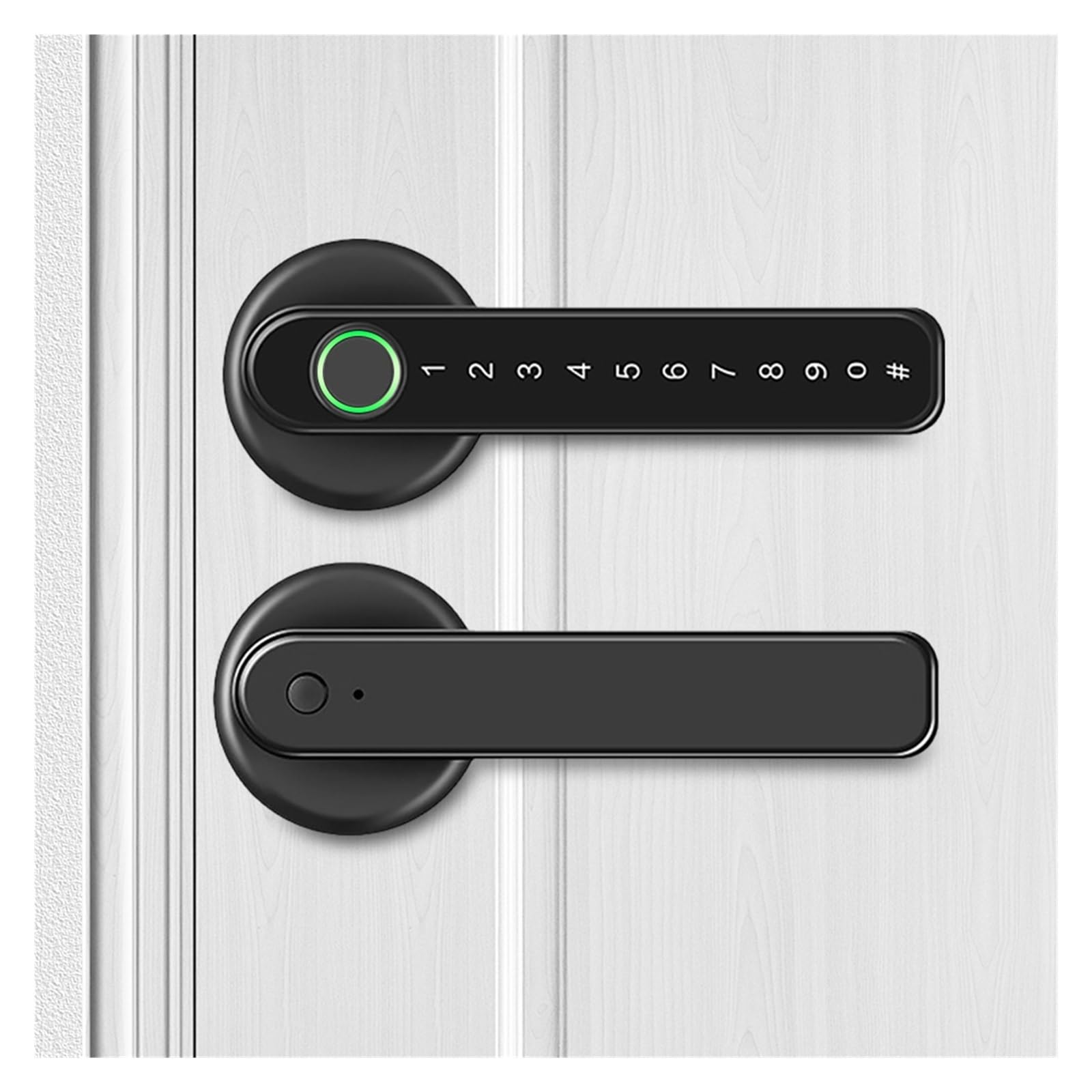 Serrure de porte à empreinte digitale/Bouton intelligent/Serrure biométrique avec clavier à code sans clé/Télécommande APP