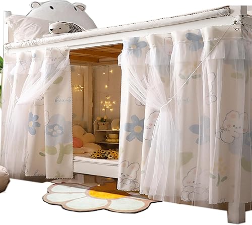 Vista 8 de Dorm Home Bunk Nets Bed Curtains Cloth Bed Canopy Blackout College Students Shading Nets Breathable Single Sleeper