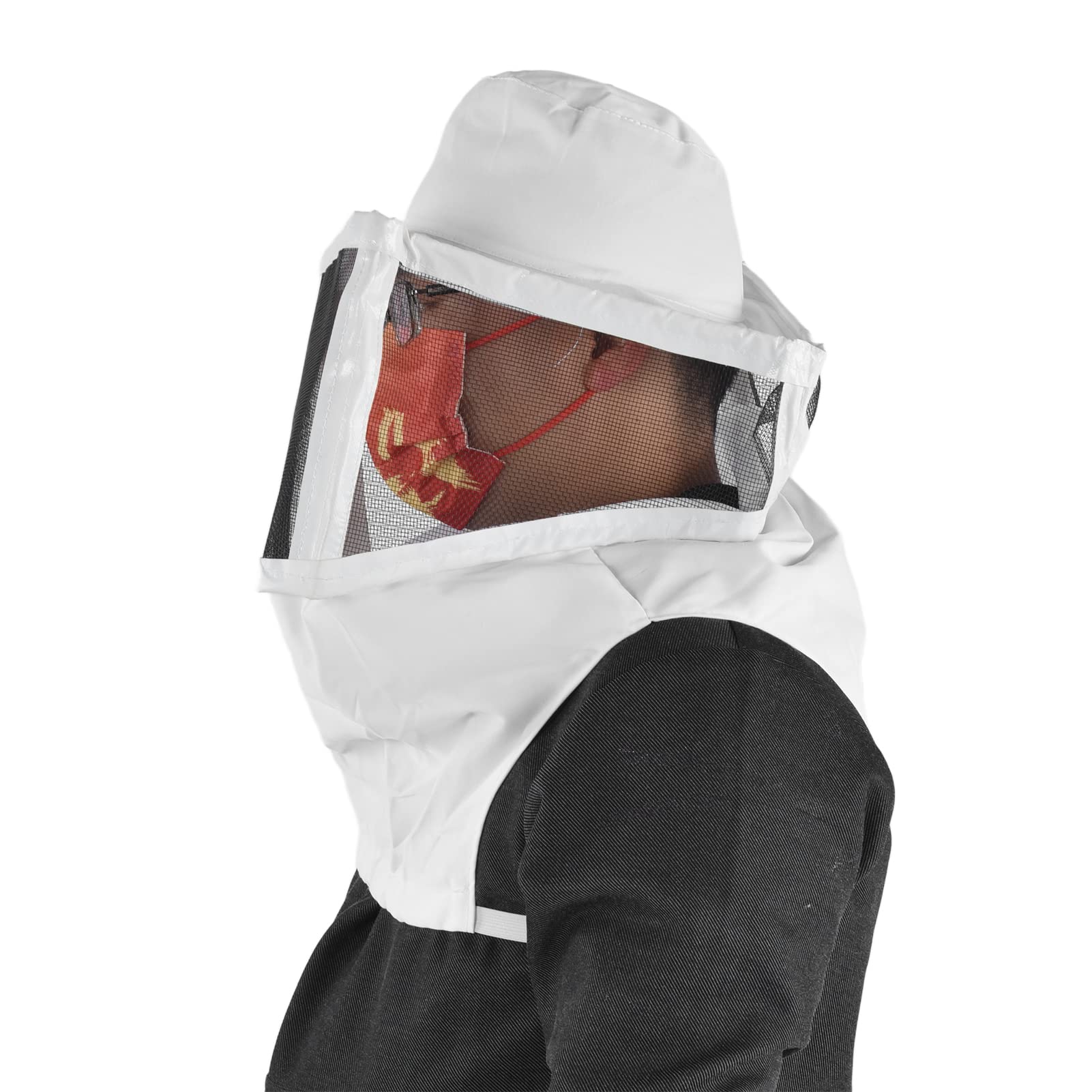 Cappello da Apicoltore con Velo, 28 X 28 cm Accessori per Apicoltura | Rete Traspirante, Contrazione Maschera Apicoltore Tuta Apicoltore Apicoltori, Cappello da Apicoltore con Bordo Bianco