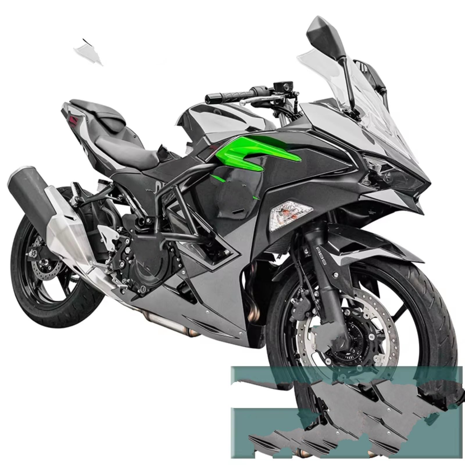 Motore Motociclo Protezione Paraurti Crash Bar Telaio Protector Compatibile Con Per Ninja 250 2018-2021 400 2018-2025