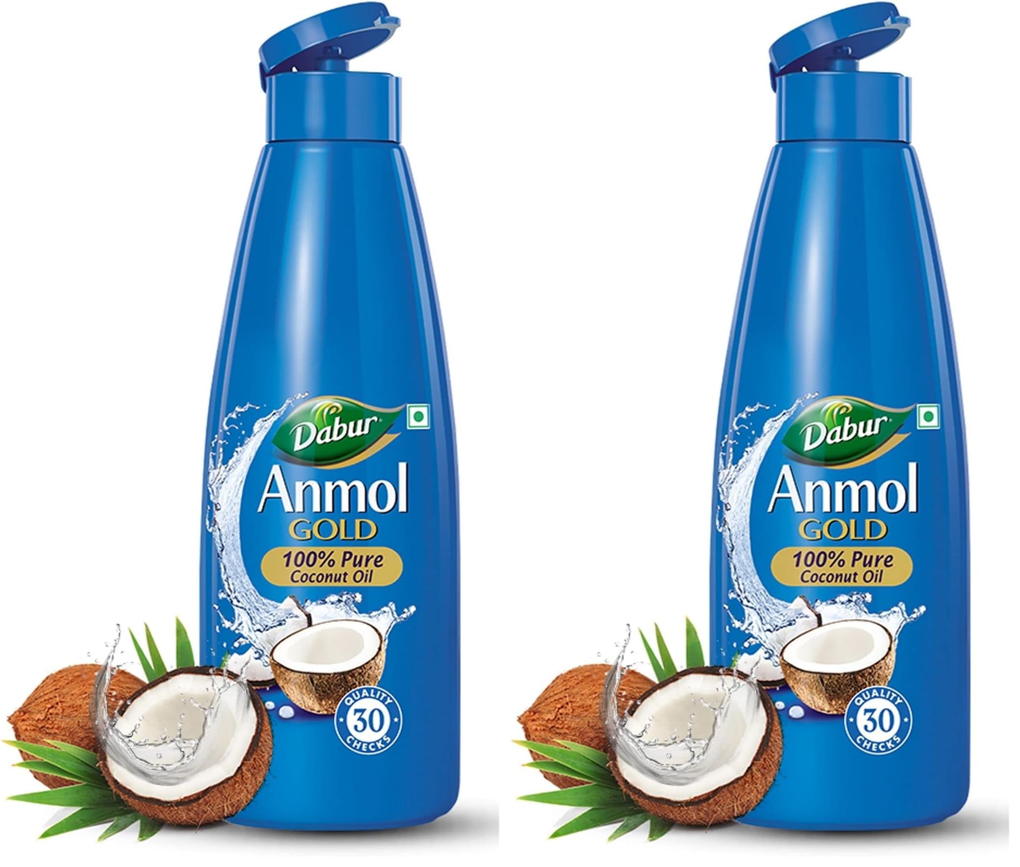 Dabur Anmol Gold 100% Pure Coconut Oil - 550ml | Natural | Nariyal Tel | Handpicked Sundried Coconuts | Multipurpose Oil (Pack of 2)-image-49