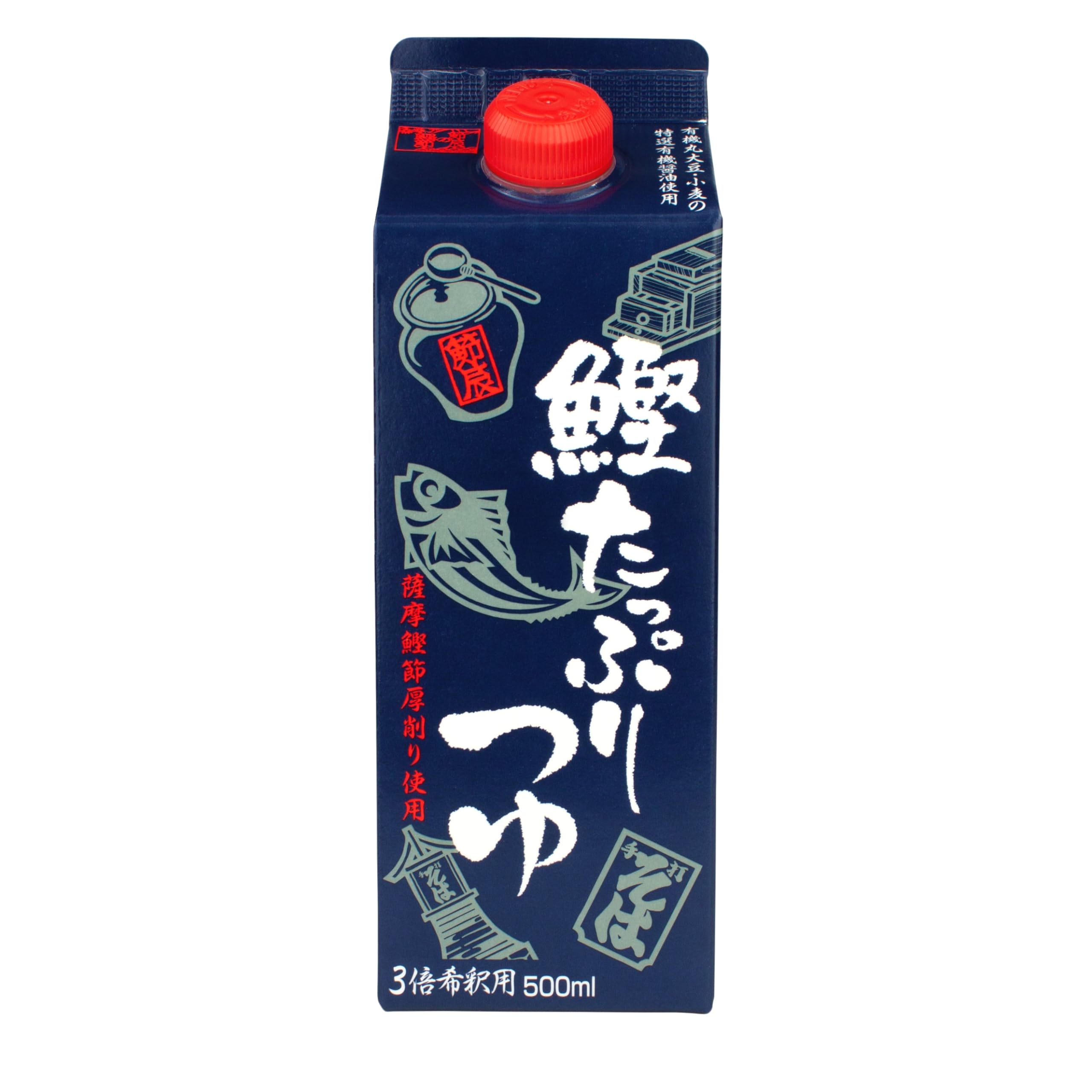 節辰商店 出汁 だし 鰹たっぷりつゆ めんつゆ 500ml 3倍濃縮 無添加 化…