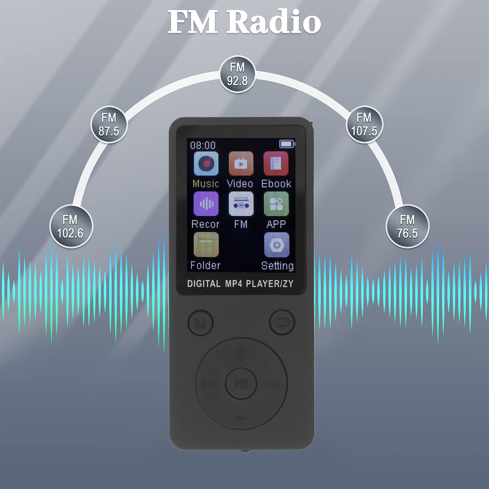 Lettore MP3 da 32 GB con Bluetooth 5.0, Lettore Musicale Portatile con Schermo a Colori da 1,8 Pollici, Esperienza Audio Premium per gli Appassionati di Musica, Supporta (BLACK Lettore MP3 da 32 GB con Bluetooth 5.0, Lettore Musicale Portatile con Schermo a Colori da 1,8 Pollici, Esperienza Audio Premium per gli Appassionati di Musica, Supporta (BLACK