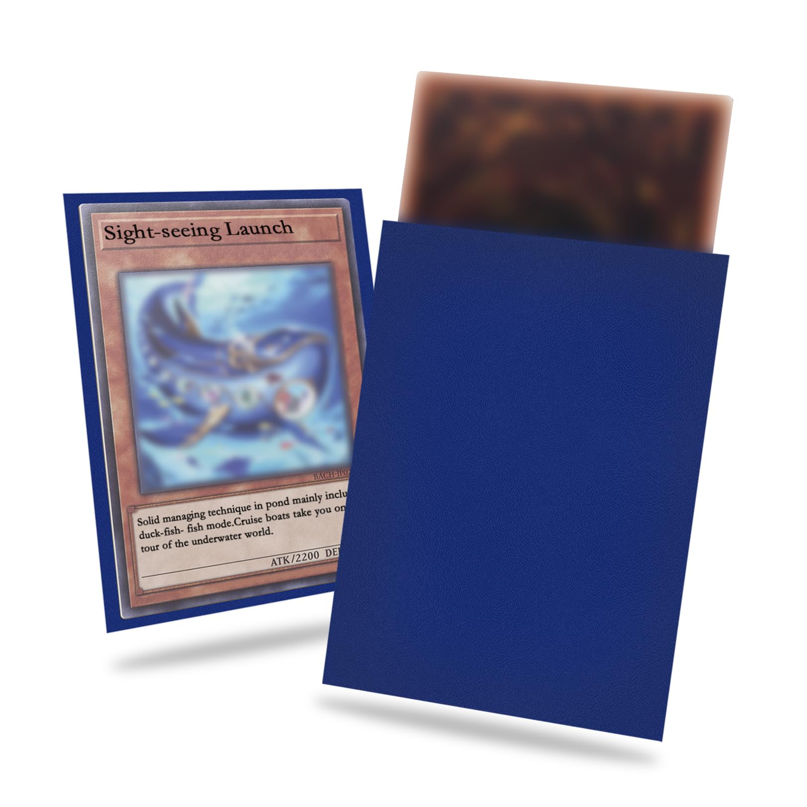 Night Blue Card Sleeve 200 Pack Compatible with Yu-gi-oh Card Sleeve Japanese Small Card Sleeves Photocard Sleeves, Back Textured Perfect Shuffling, Protect Your Japanese Sized Photocard Never Tear
