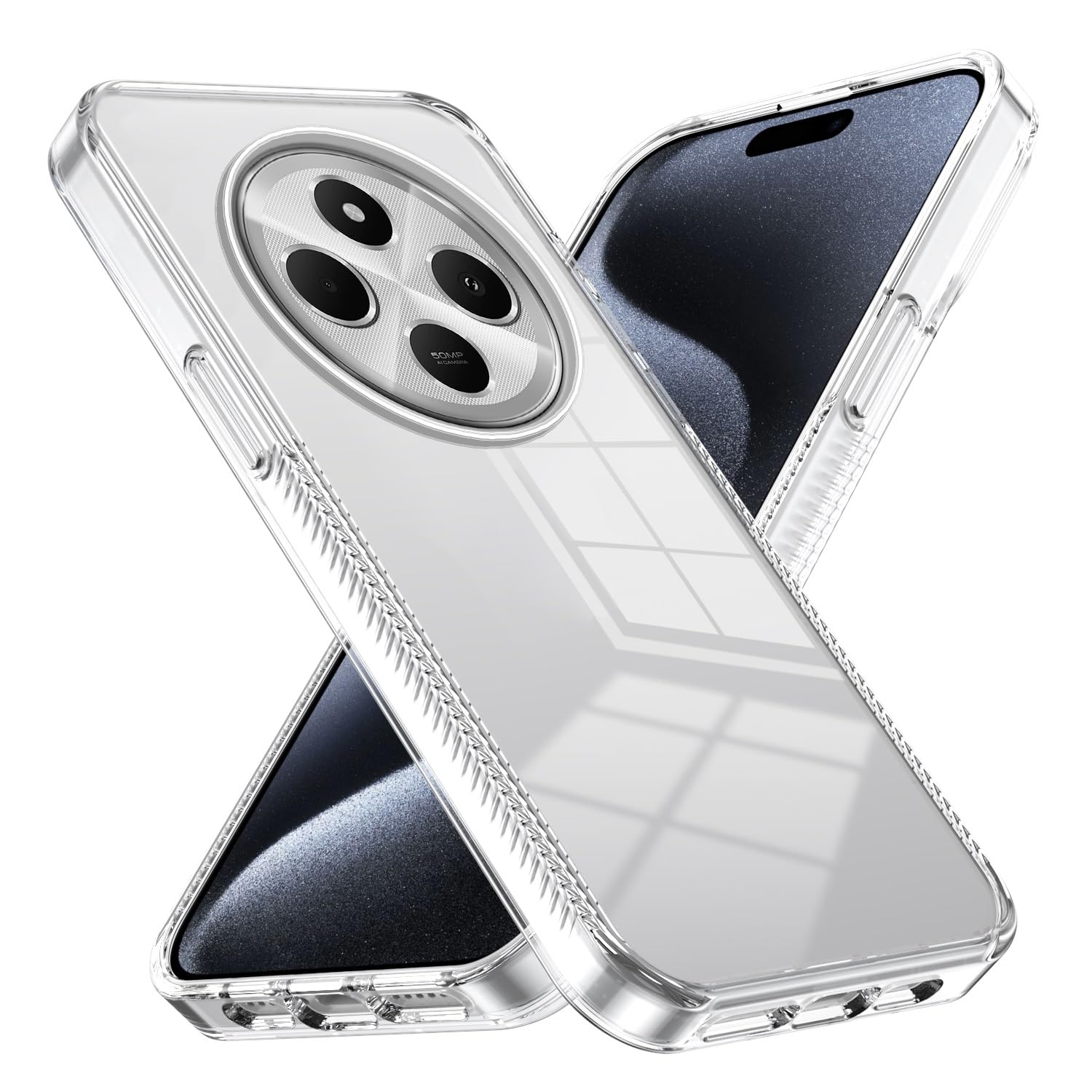 Redmi14C スマートフォン 本体 クリアケース付き Amazon.com: Phone Protection Crystal Clear Compatible with Xiaomi