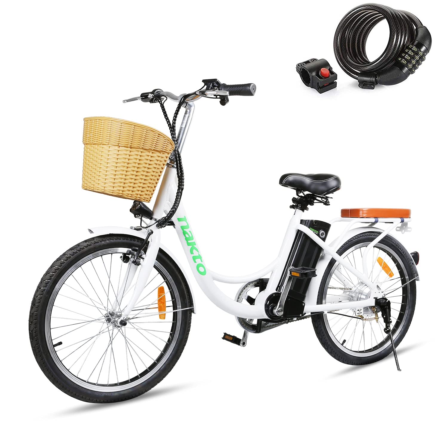 Electric Bikes for Adults 22" Electric Bike 250W Electric Bicycle Sporting City Ebike for Female wit
