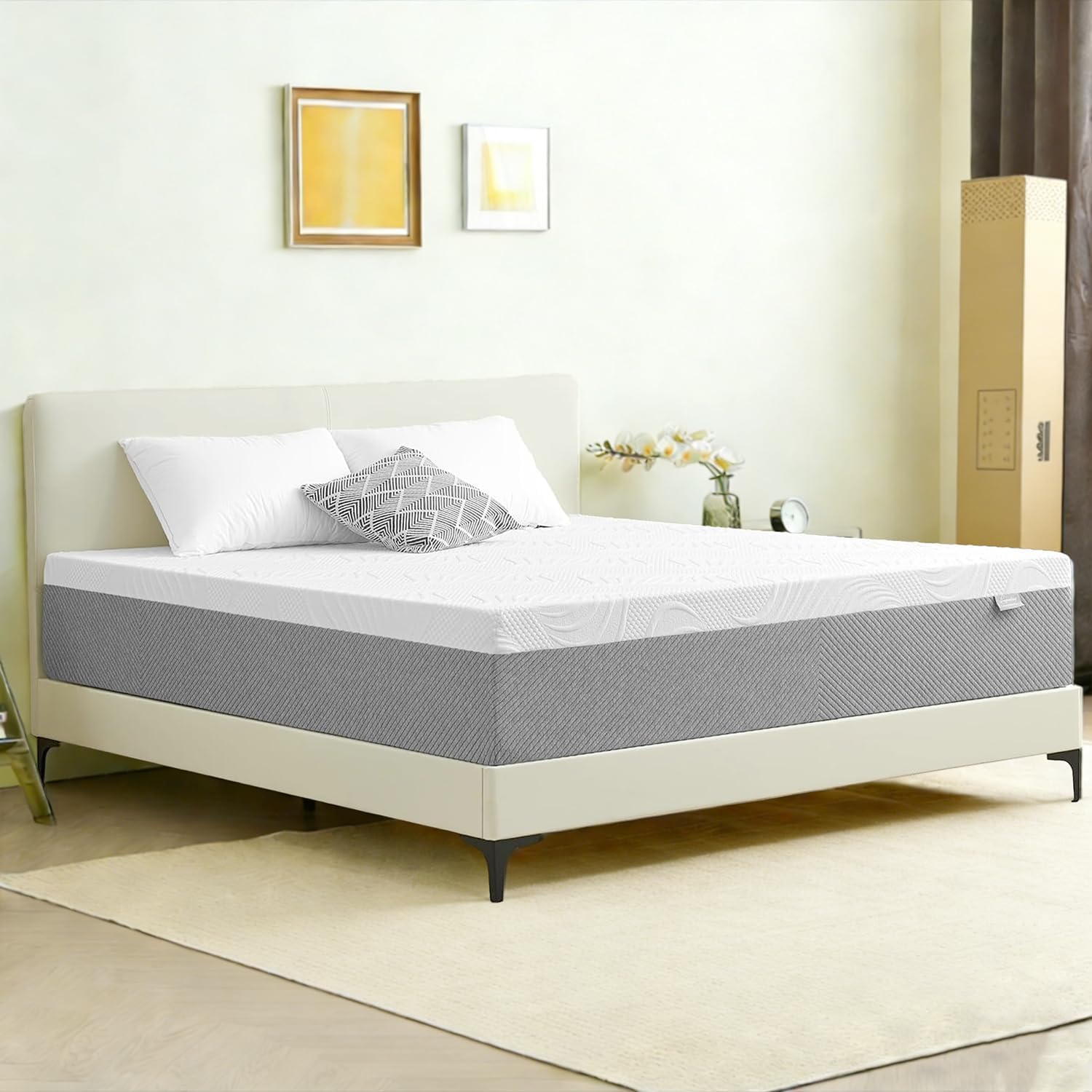 Lynnbery Matelas 180x200 cm, Matelas en Mousse Forme, 20 cm d'épaisseur