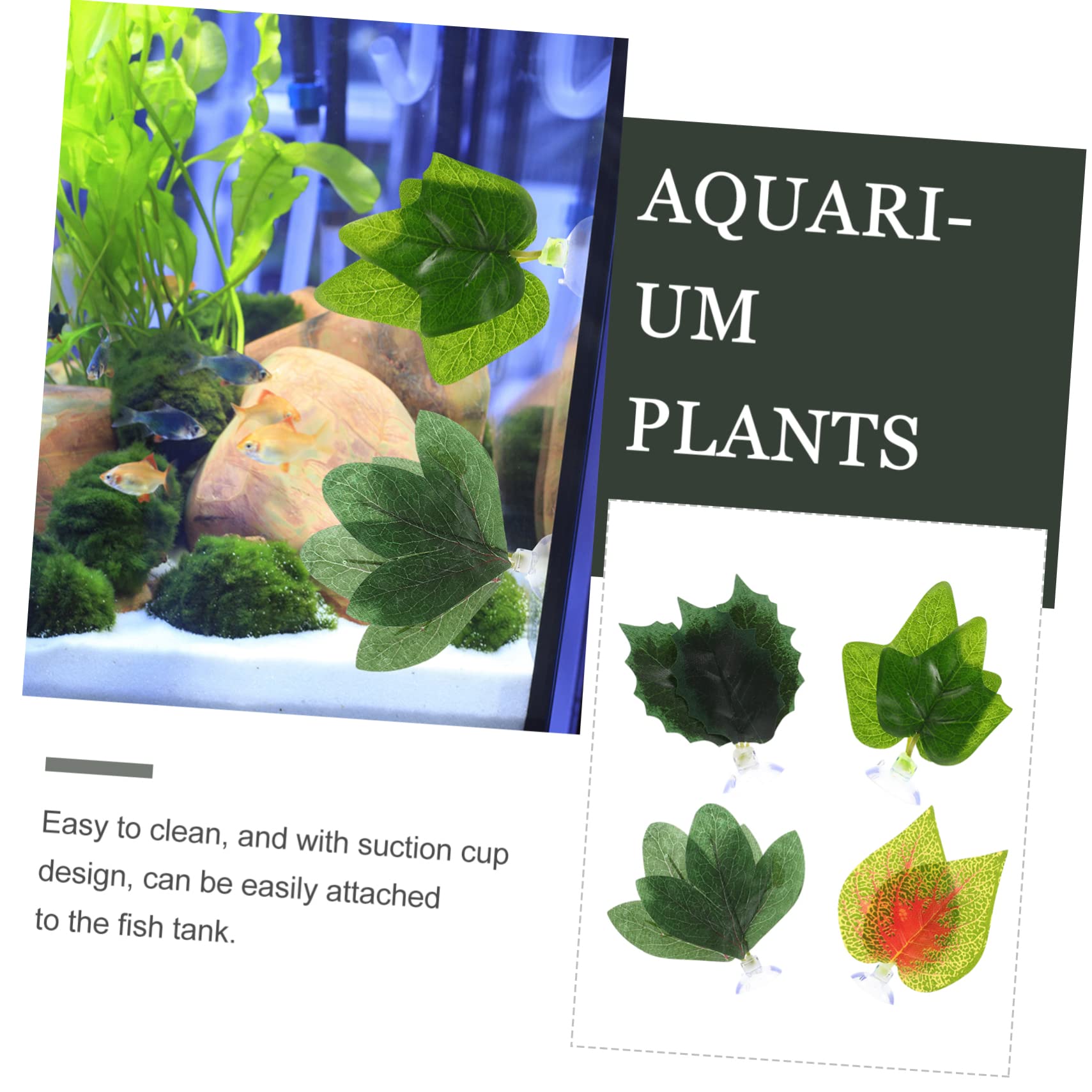 Sosoport 20stücke Teiliges Künstlichen Pflanzen Für Aquarien Und Terrarien Lifelike Dekoration Für Reptilien Und Fischbehälter Für Und Salziges Wasser Mit Stilvollen Blättern