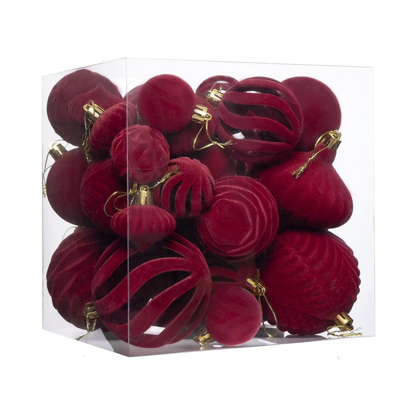 Boules en velours pour sapin de Noël couronne d'intérieur et cheminée