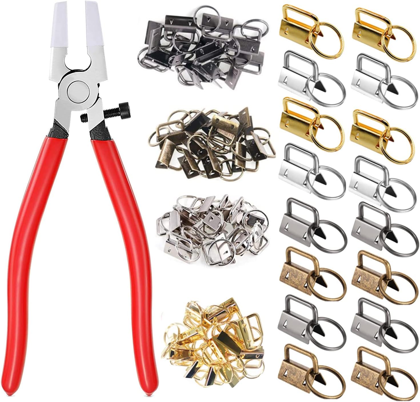 FBBKO 42Sets key fob hardware 1 inch 4Colors 25mm Key