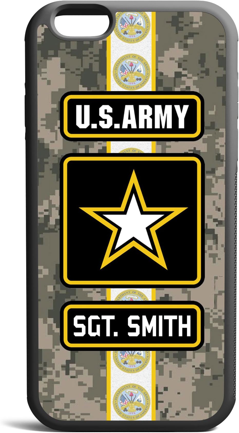CodeiCases Compatible/Replacement Case Cover with US Army Digital Camo and Custom Name for iPhone 7 Plus/8 Plus