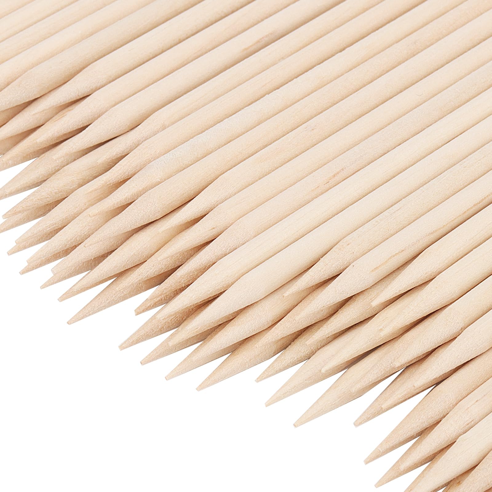 SOUJAP 2000 palillos de uñas de madera naranja de 4.5 pulgadas, empujador de cutículas de madera de doble cabeza para limpieza de uñas, manicura y pedicura