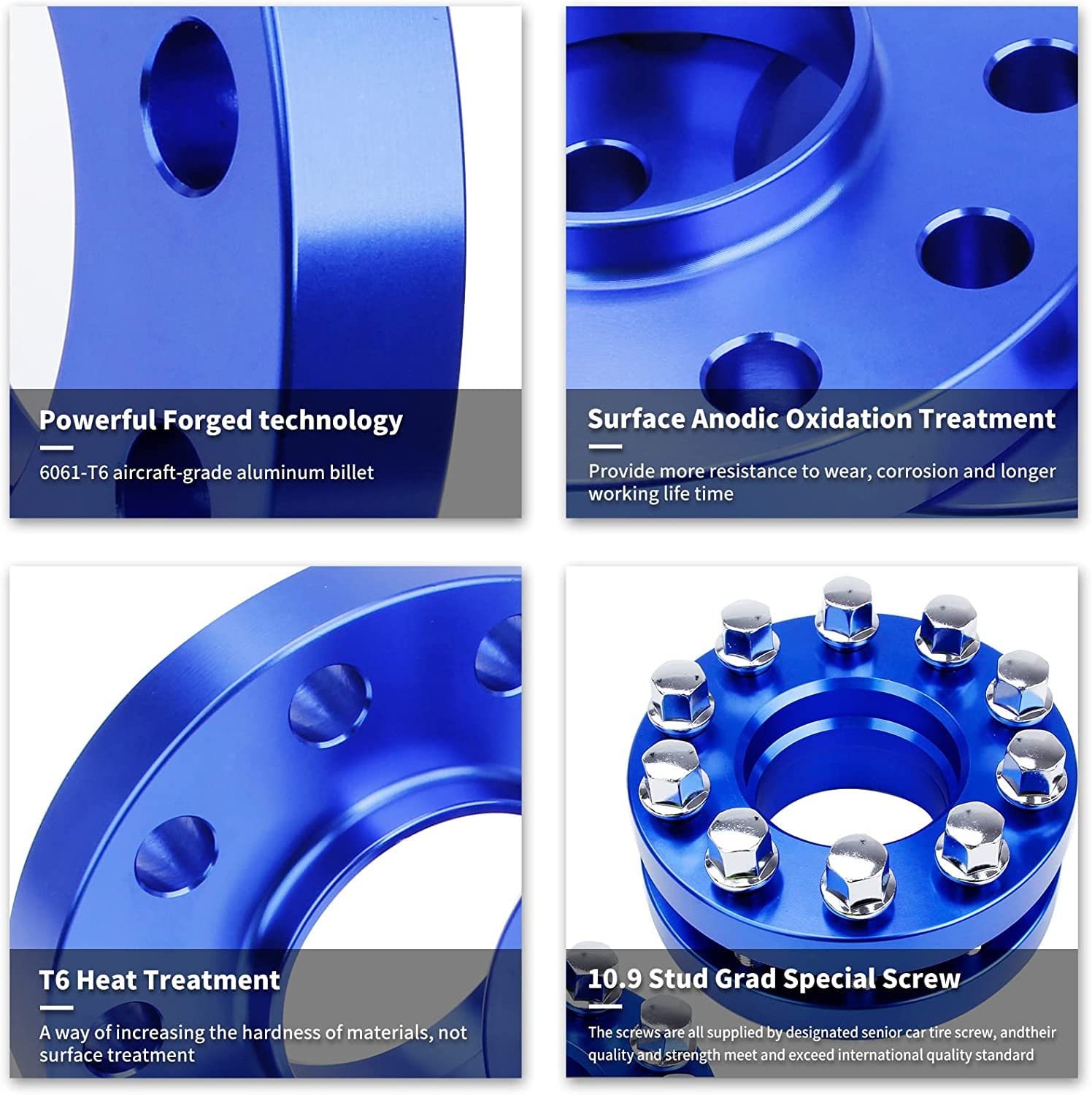 Joints Moyeu Roue Élargis pour BMW Modèles Entretoises Roue Voiture Bleues 5 X 120 Mm 4 Pièces Entretoises en Alliage D'aluminium Épaisseur 15 Mm Et 20 Mm, Hubcentric 72,56 Mm