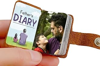 “personalised Leather Keychain with Photo album - with 12-24 Pictures – Ideal Gift for for Birthdays, Anniversaries, Couples, Families & Special Moments
