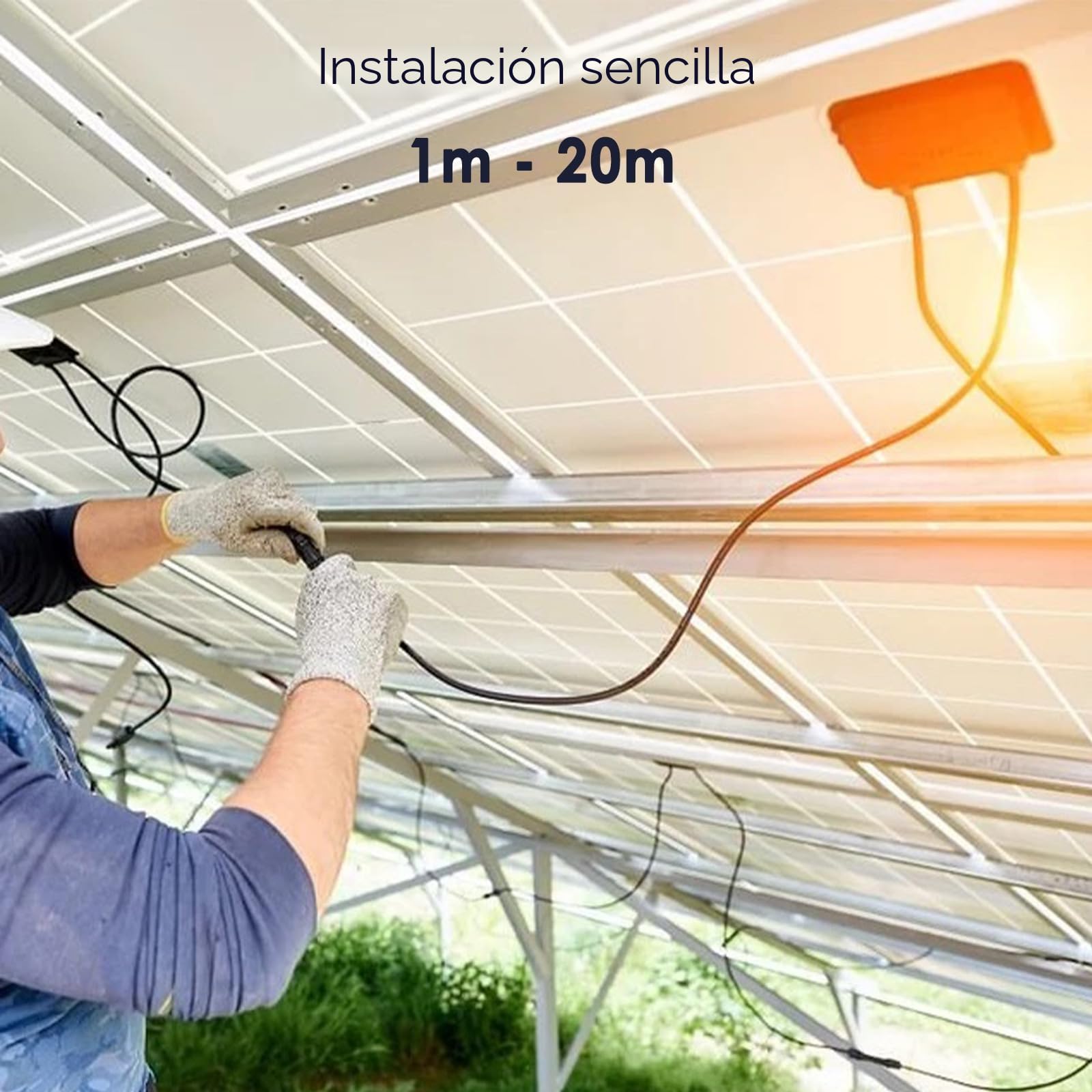 Solar cable de conexión 6mm² 5m módulo solar regulador de carga