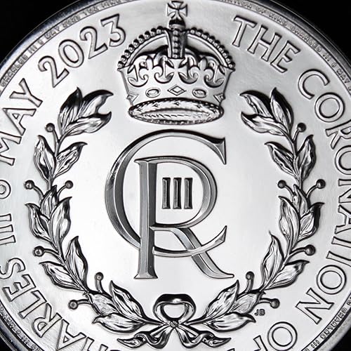 Miniatura 4 de 2023 1 oz British Silver Royal Cypher Coronation of King Charles III Coin by the Royal Mint Brilliant Uncirculated with Certificate of Authenticity