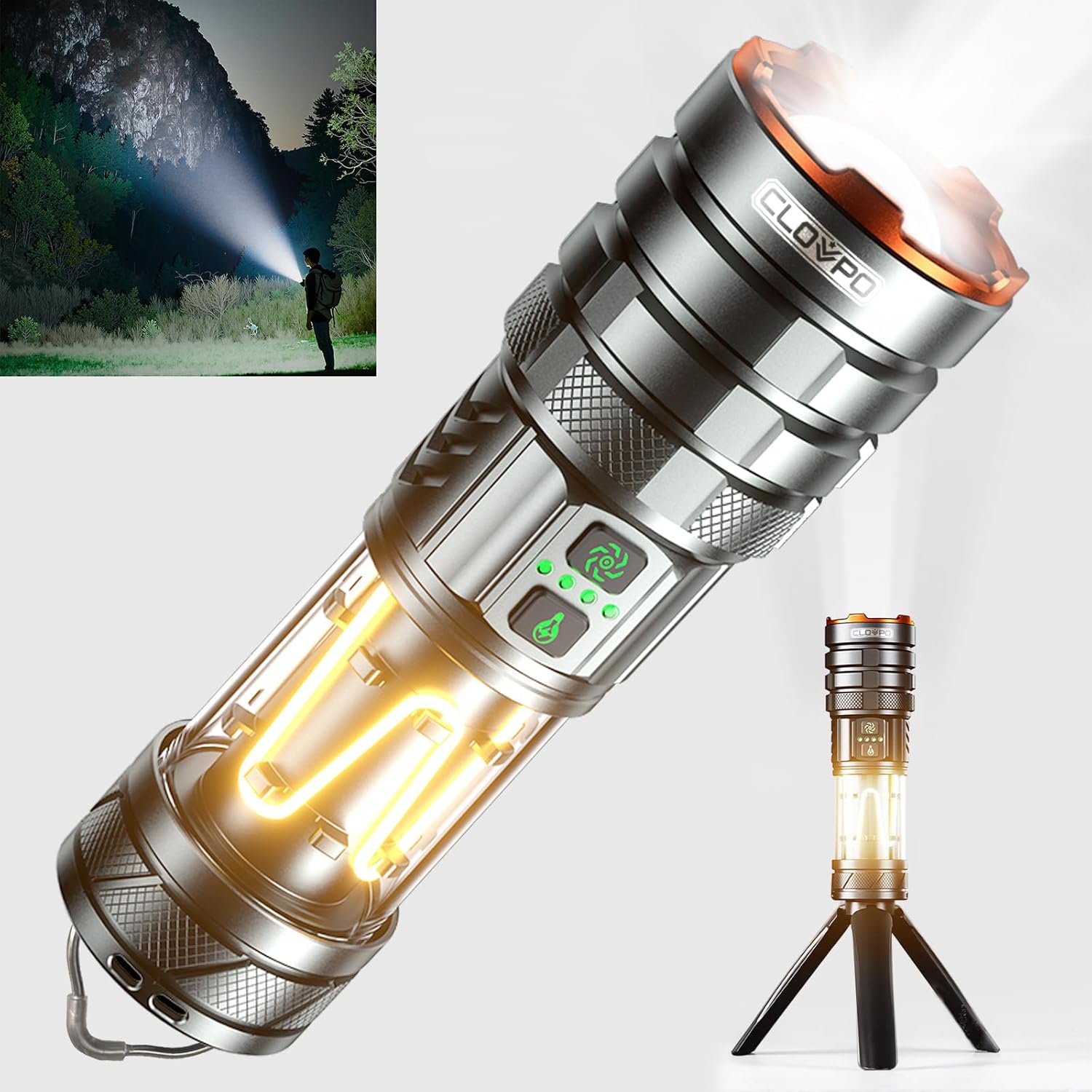 11 Modes Rechargeable Tactical Flashlight