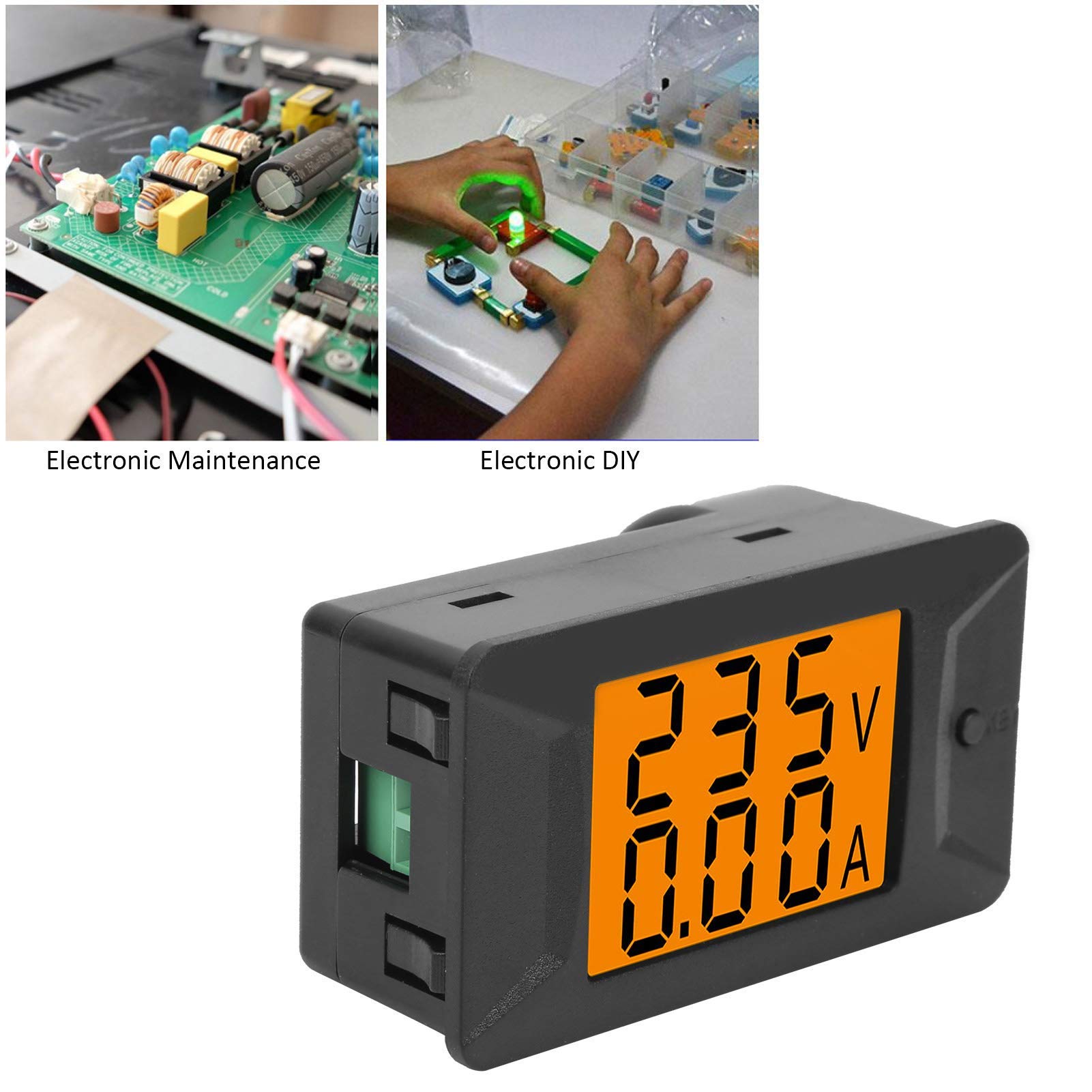 Duales digitales Spannungs- und Amperemeter PZEM-026 AC 40–400V 100 A Amperemeter Voltmeter Berührungslose Einbaumontage 110–220V