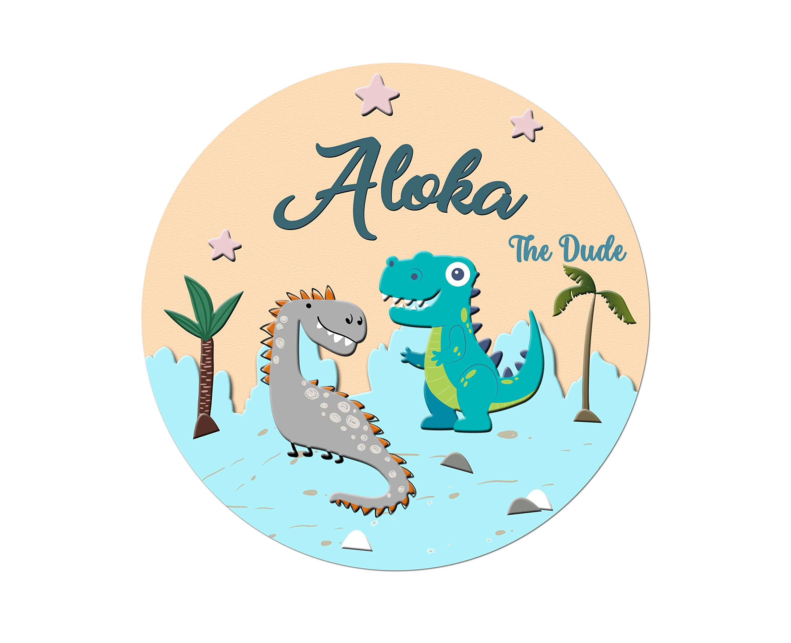 ASHVAH Customizable Stylish Fridge Sticker Magnet - Gift on Happy Birthday for Friend, Daughter, Kids, Wife - Name - Aloka