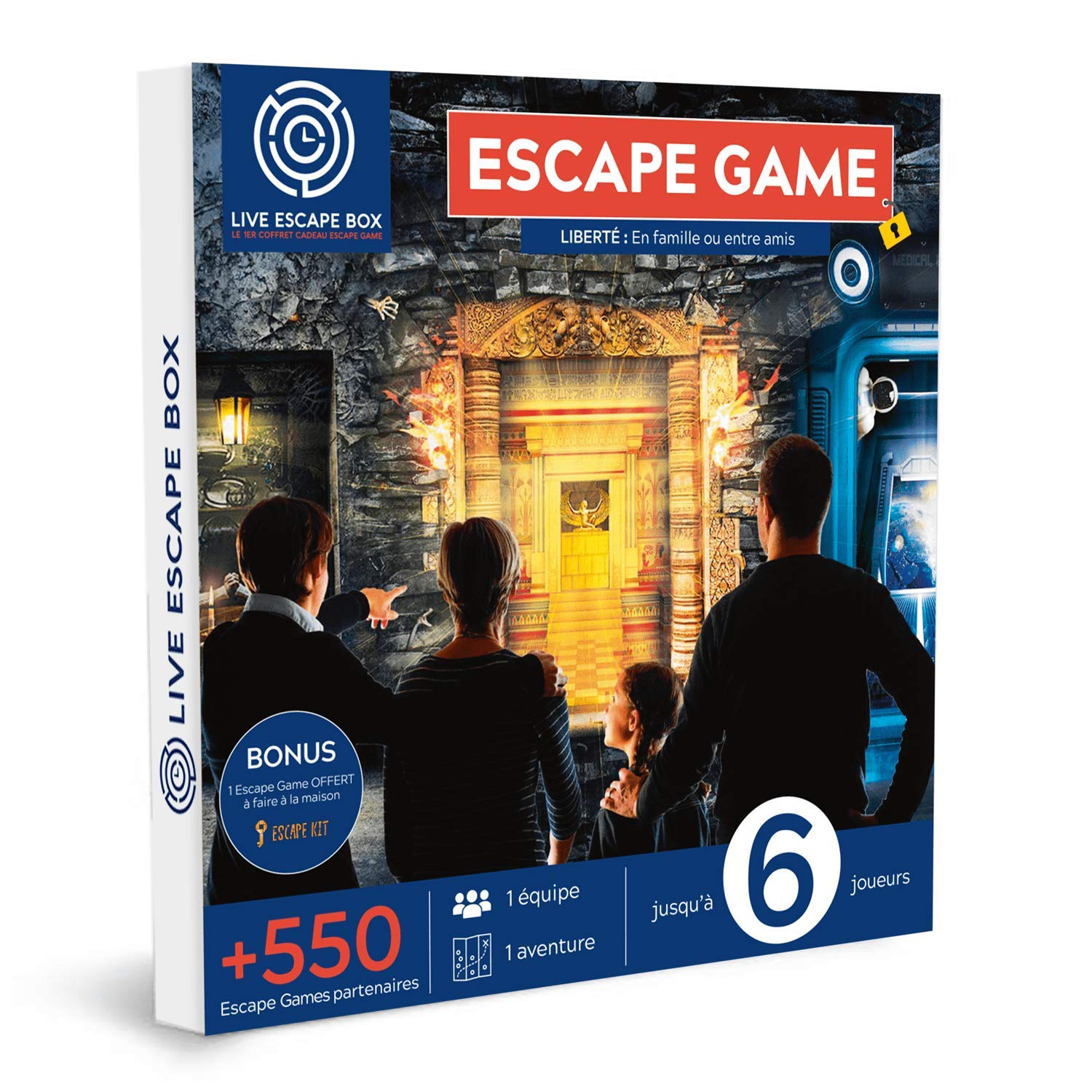 Live Escape Box - Caja de Regalo Escape Game 5 o 6 Jugadores
