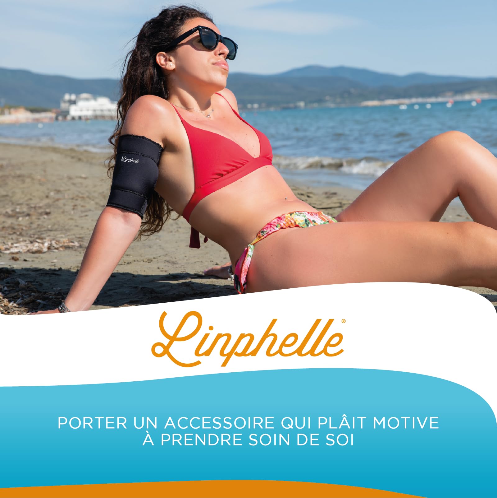 Manchon Bras en Microfibre pour Picc Line - Manchette Bras en tissu respirant et design, idéal pour PICC, Glucometre pour glycémie, Tatouage ou Blessures, Noir, Taille S