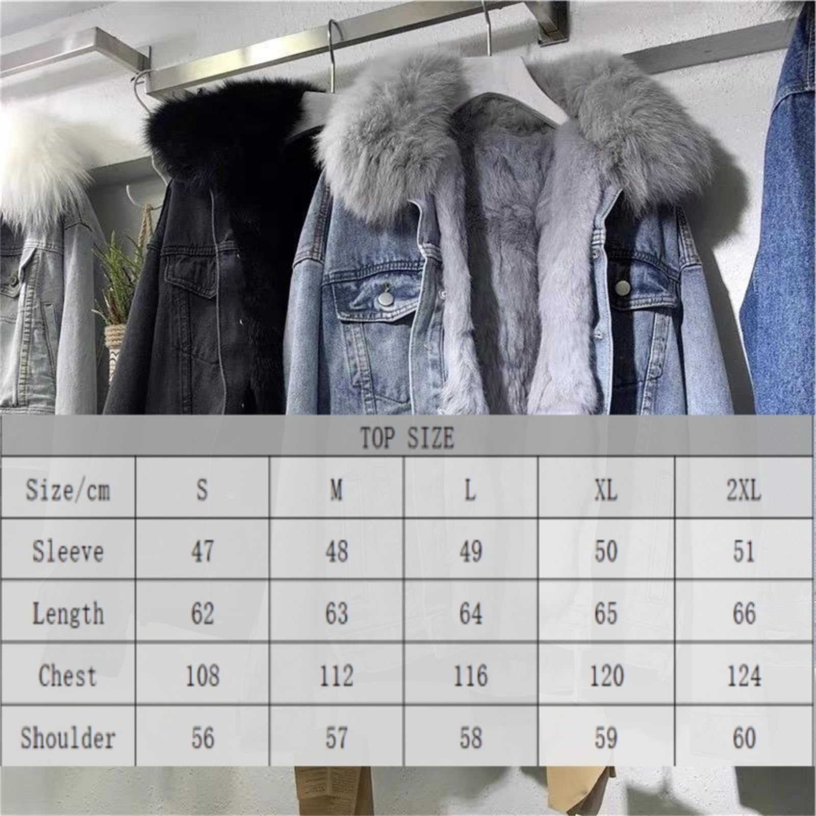 Generisch Abrigos De Invierno Para Mujeres: Chaqueta Vaquera Gruesa, Chaqueta Polar Otoño, Chaqueta Vaquera Con Forro Caliente Con Forro Polar Sherpa
