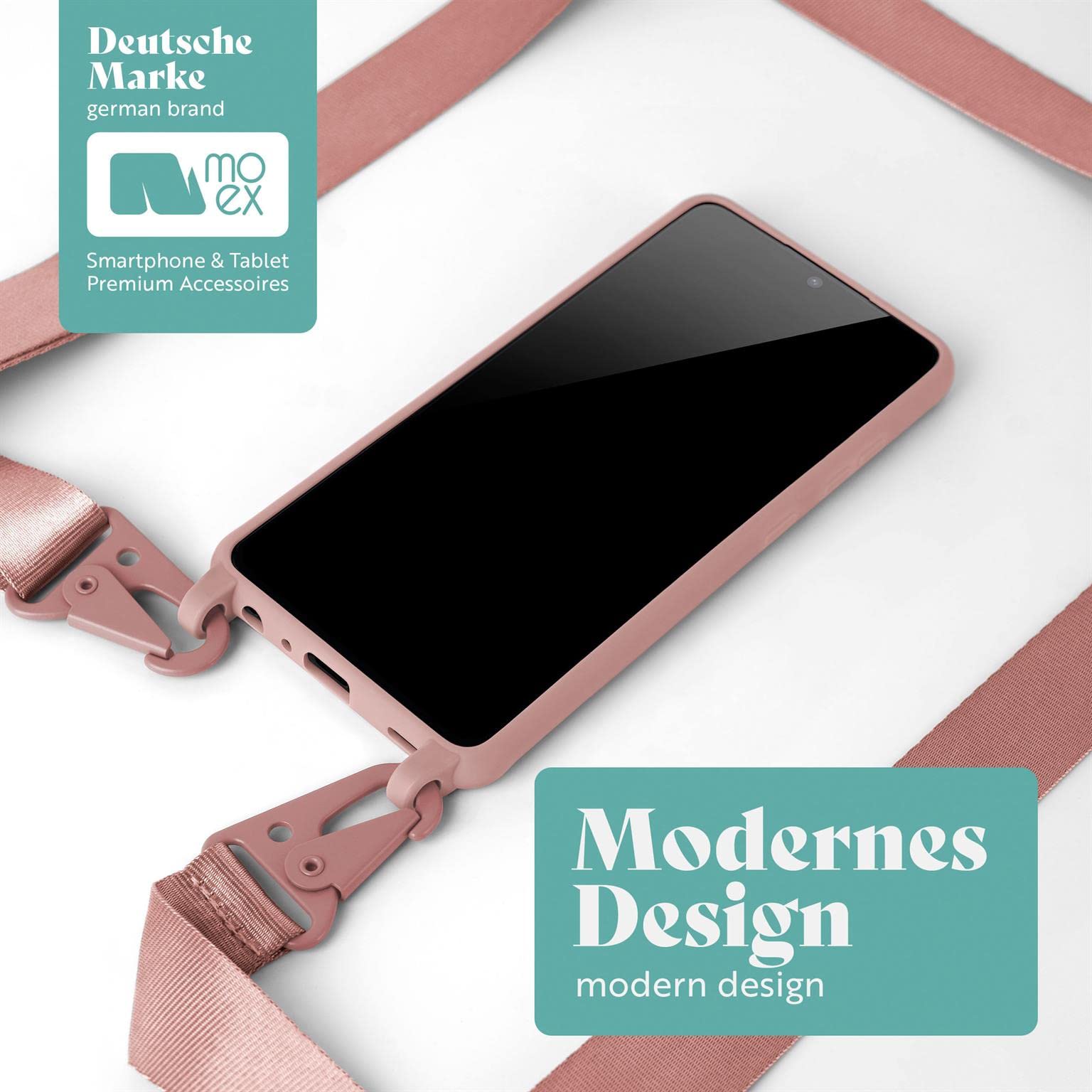 Moex Collana Per Cellulare Con Custodia In Silicio Per IPhone 6/6s - Tracolla Regolabile Blu