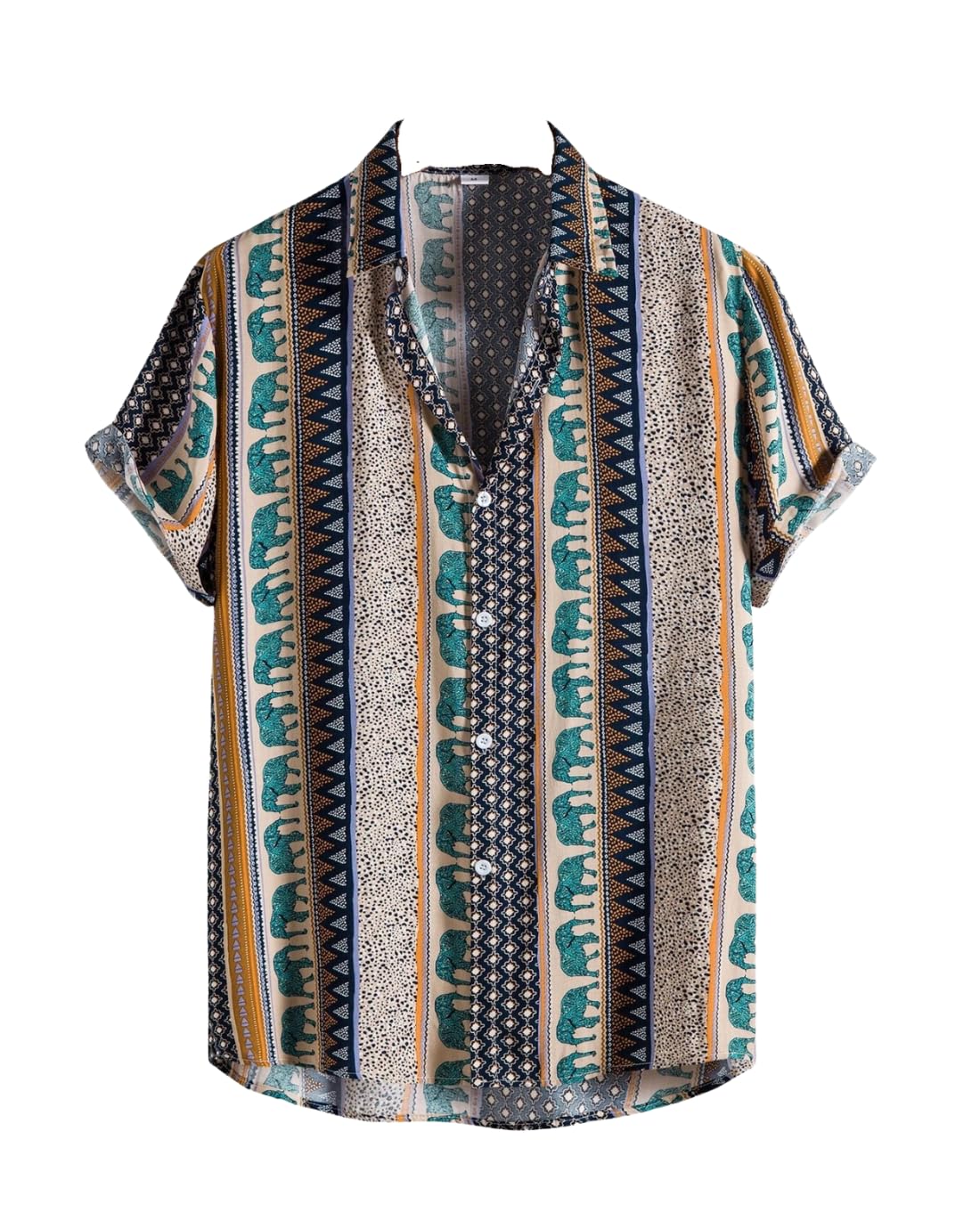 DHRUVI TRENDZMen's Rayon Regular Fit Casual Shirt|Stylish Printed Formal|Half Sleeve Shirt