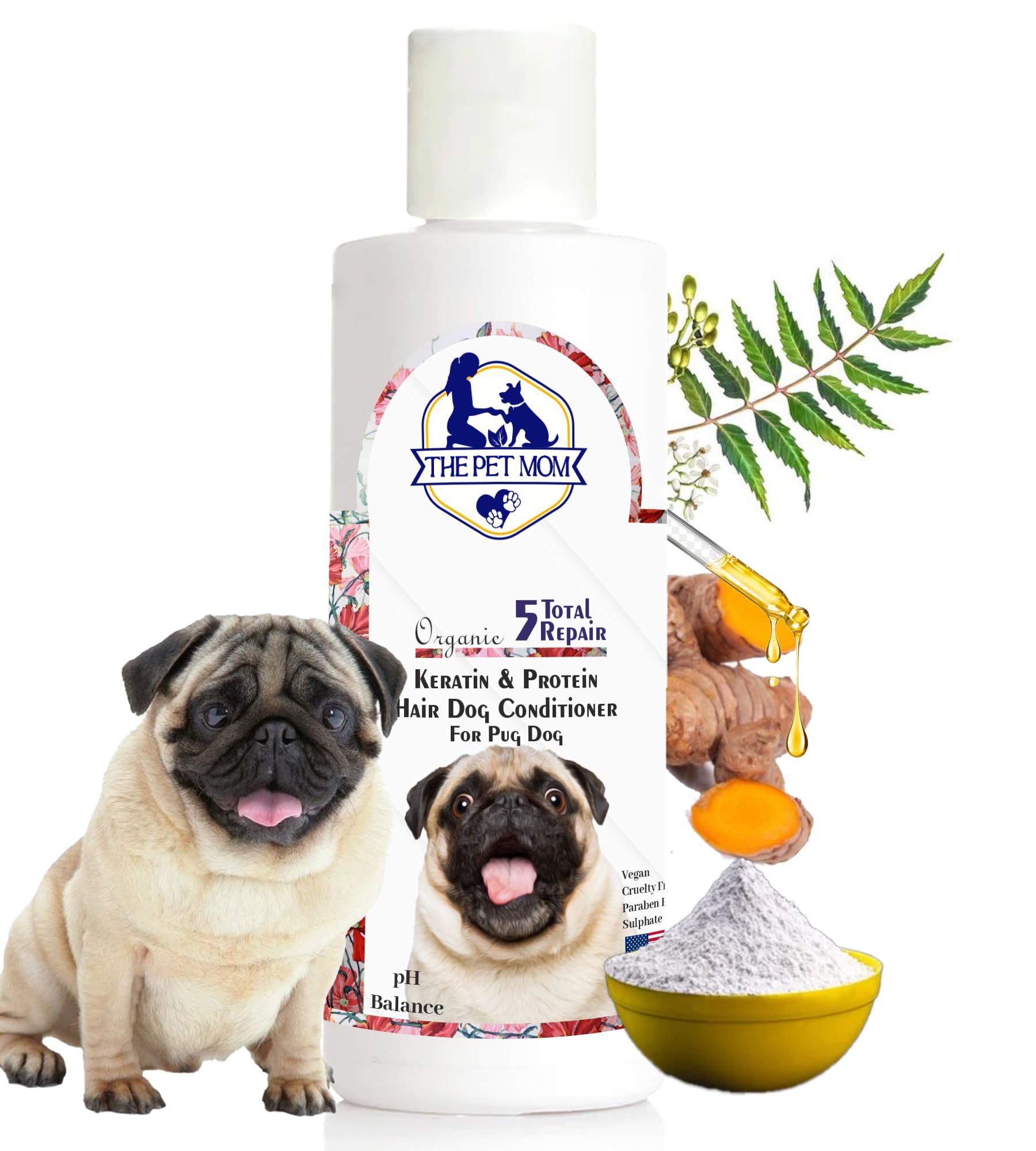 The Pet Mom Organic Keratin & Protein Hair Dog Conditioner for Pug Dog & Puppy | Deep Conditioning, Control in Dryness, Hair Fall & Split Ends | Soft, Silky & Shine Dog Hair - All Dog Breed – 200ml (B0CNKFLP4T) Amazon Price History, Amazon Price Tracker