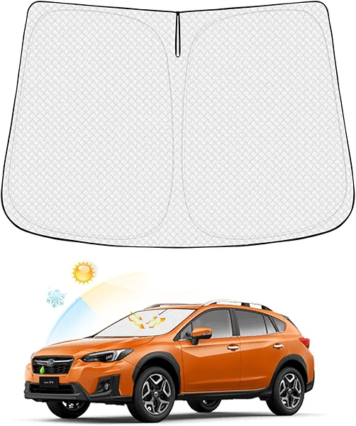 Canvcle Windshield Sun Shade for Subaru Crosstrek 2018-2025 2026 Accessories Thicken 6-Layer Foldable Front Window Sunshade Cover Sun Visor Protector Block UV Rays Keep Vehicle Cool