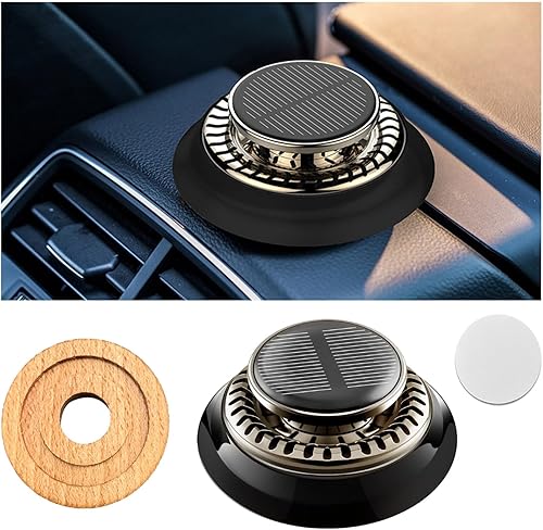 Ambientador para automóvil, difusor giratorio automático de energía solar con fragancia, purificador de aire de aromaterapia para automóvil y hogar,
